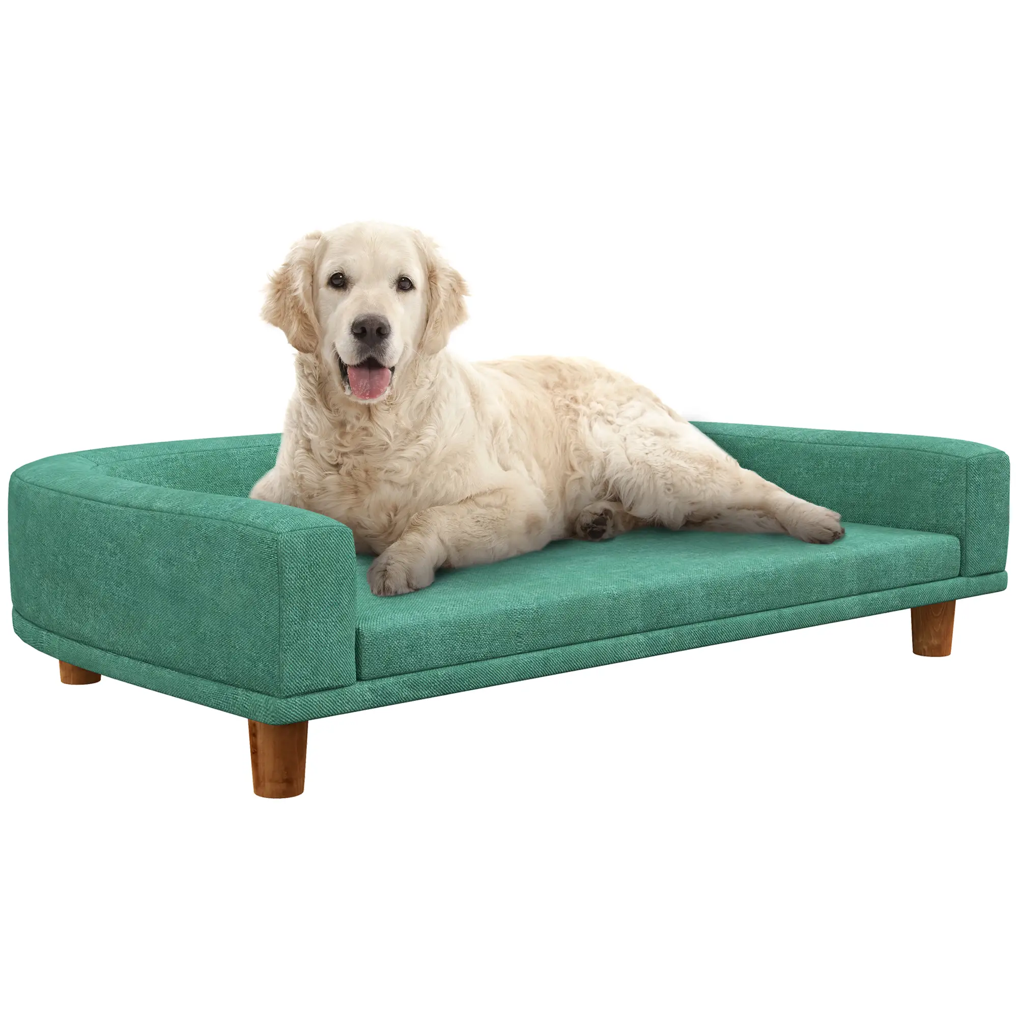 Dog Sofa for Large Dogs, Washable Cover, Anti-Slip Pads, Green - Image 11