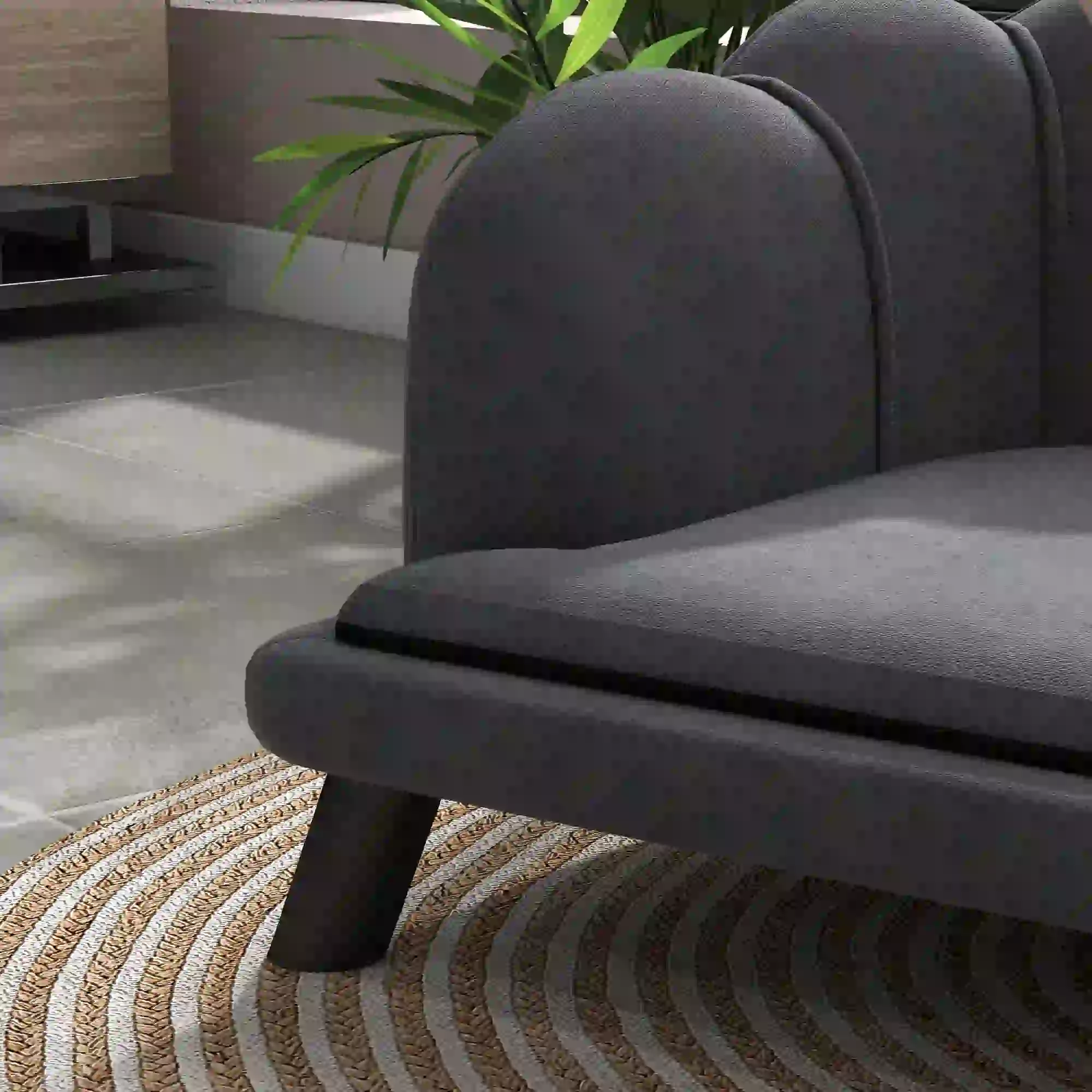 Dog Sofa, Removable Cushion, Wood Legs, Medium Large, Dark Grey - Image 9