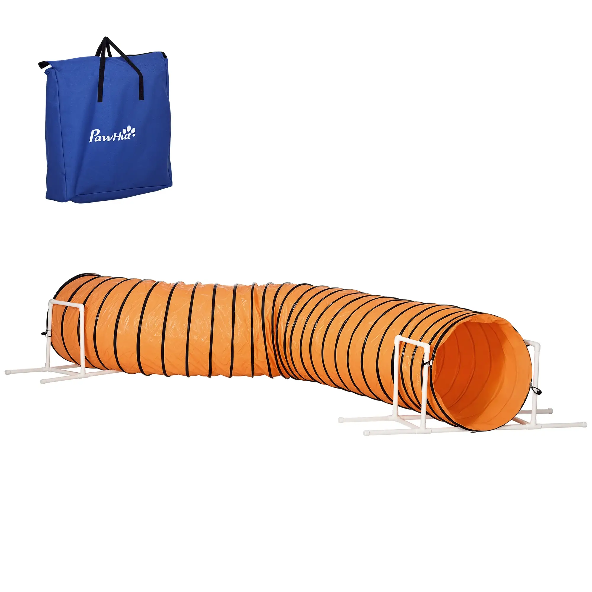 Dog Tunnel, 13 Foot Long, 24" Open Pet Agility Equipment, Orange