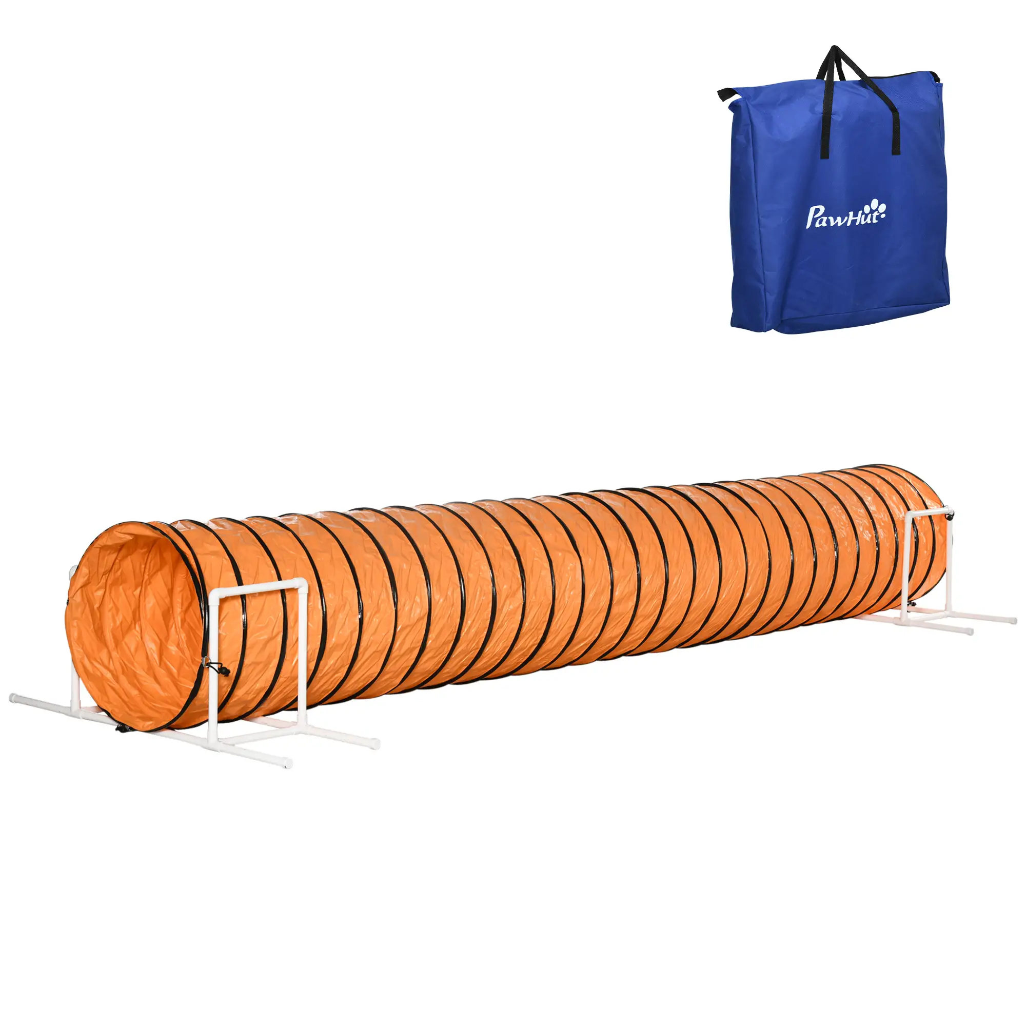 Dog Tunnel, 13 Foot Long, 24" Open Pet Agility Equipment, Orange - Image 11