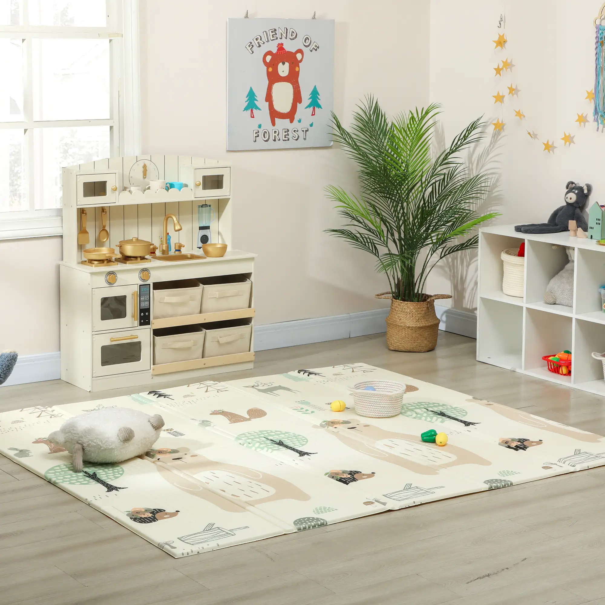 Double Sided Baby Play Mat, Reversible Waterproof, Animal Theme - Image 8