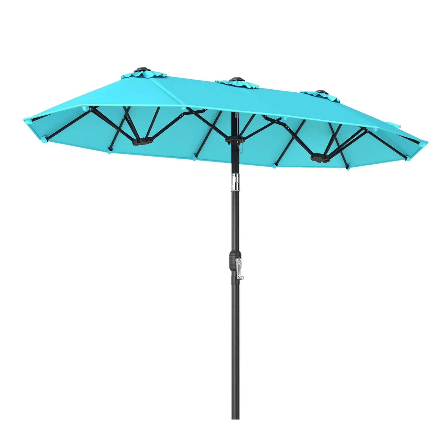 Double-Sided Patio Umbrella, Turquoise