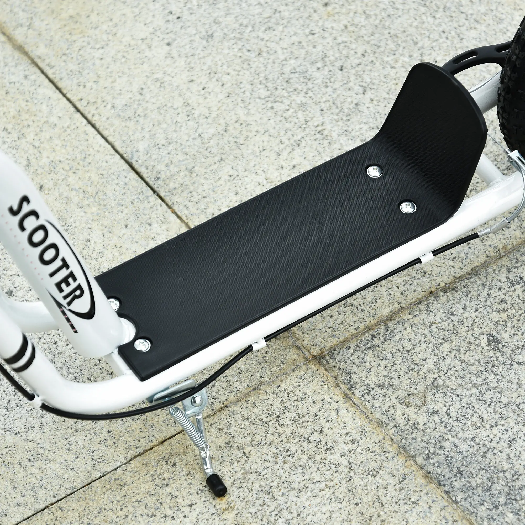 Dual Brakes Kick Scooter, 12-Inch Inflatable Wheel, Age 5+, White - Image 12