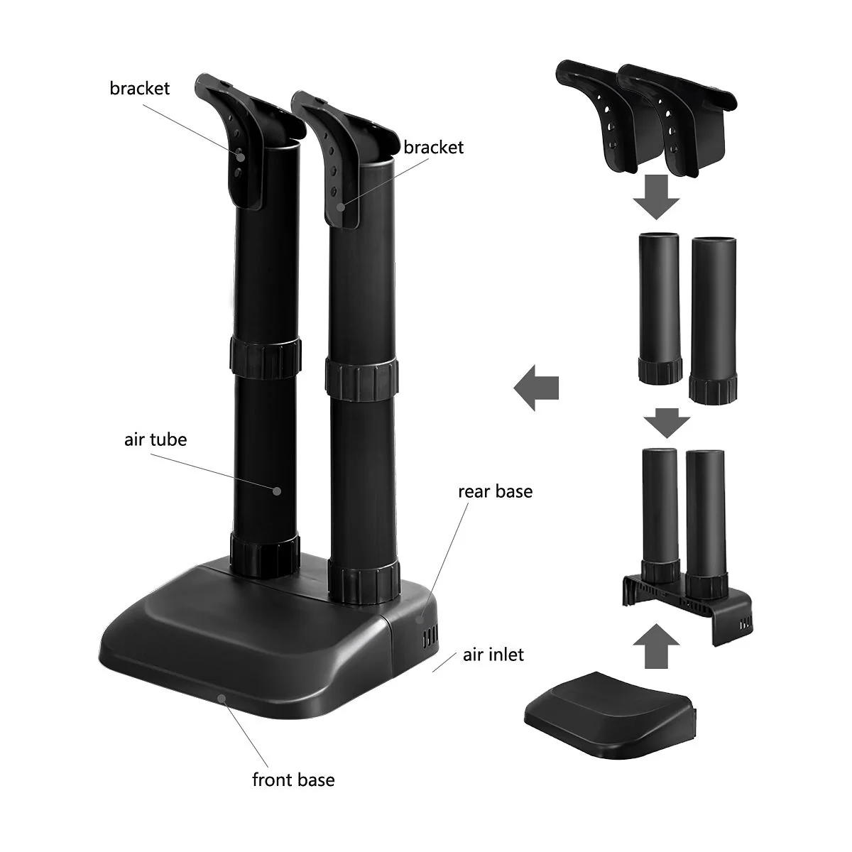 Electric Shoe Dryer Boot Warmer, Gray - Image 10