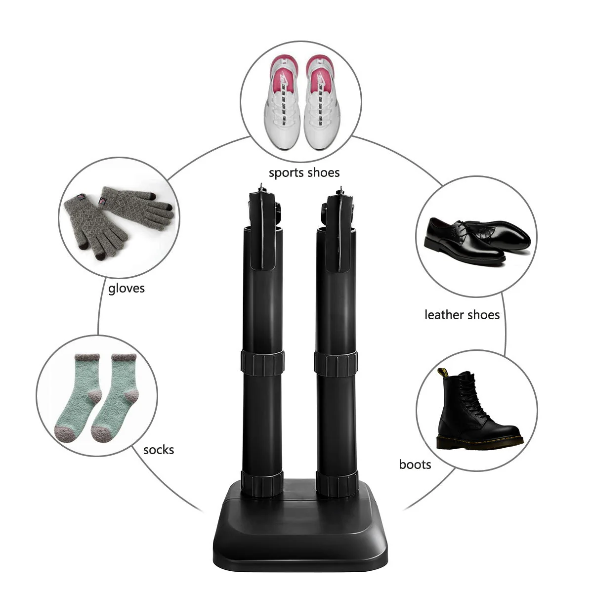 Electric Shoe Dryer Boot Warmer, Gray - Image 3