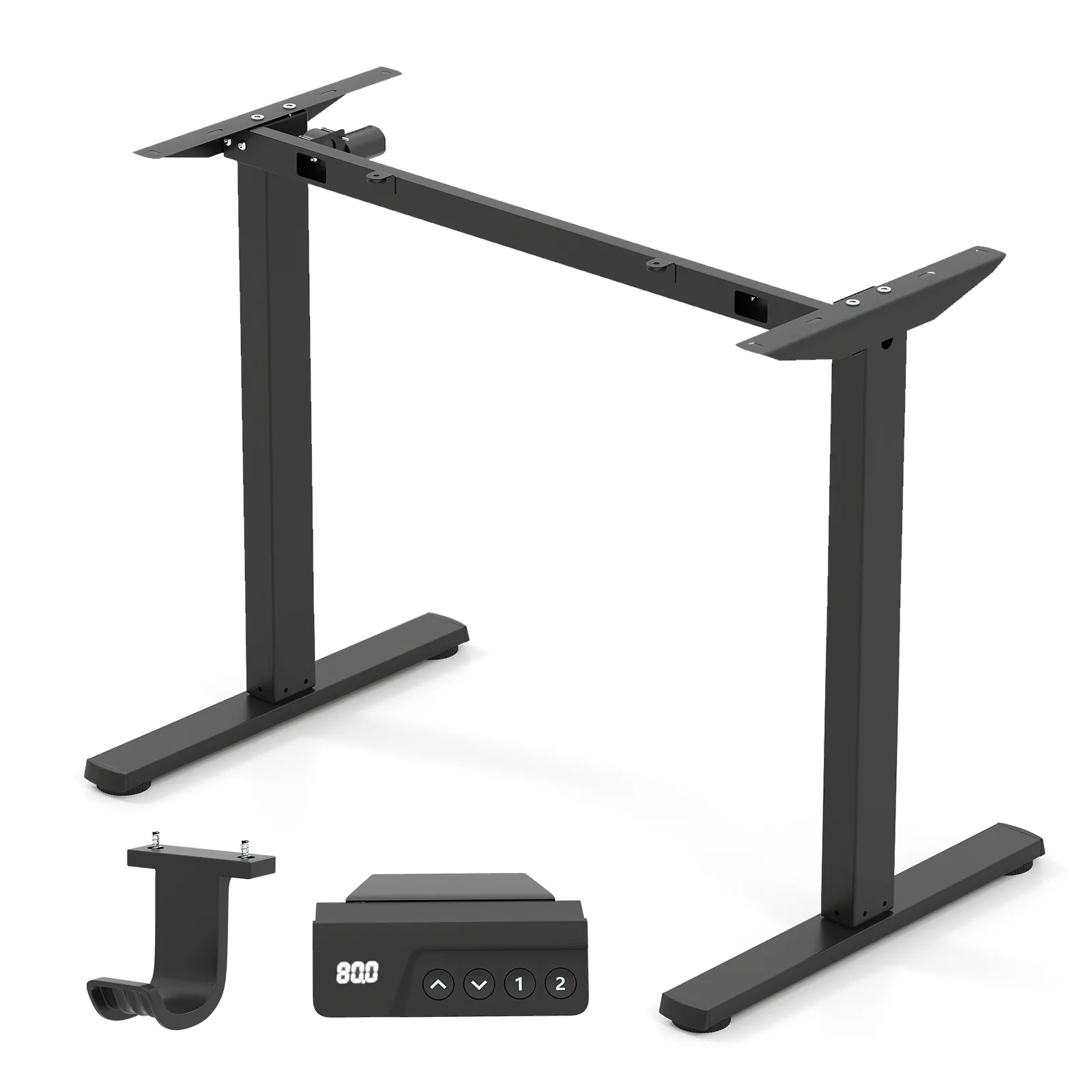 Electric Standing Desk Frame Height Adjustable Computer Desk Base with LED Display, Black