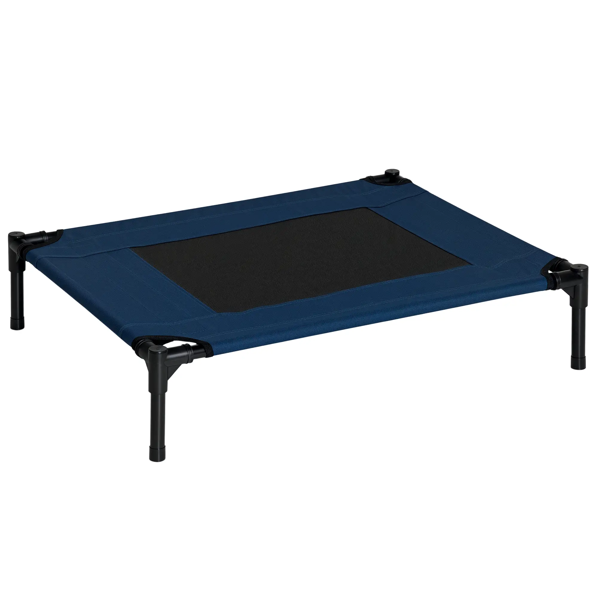 Elevated Dog Bed, Raised Cot, M Size, 30" x 24" x 7", Blue