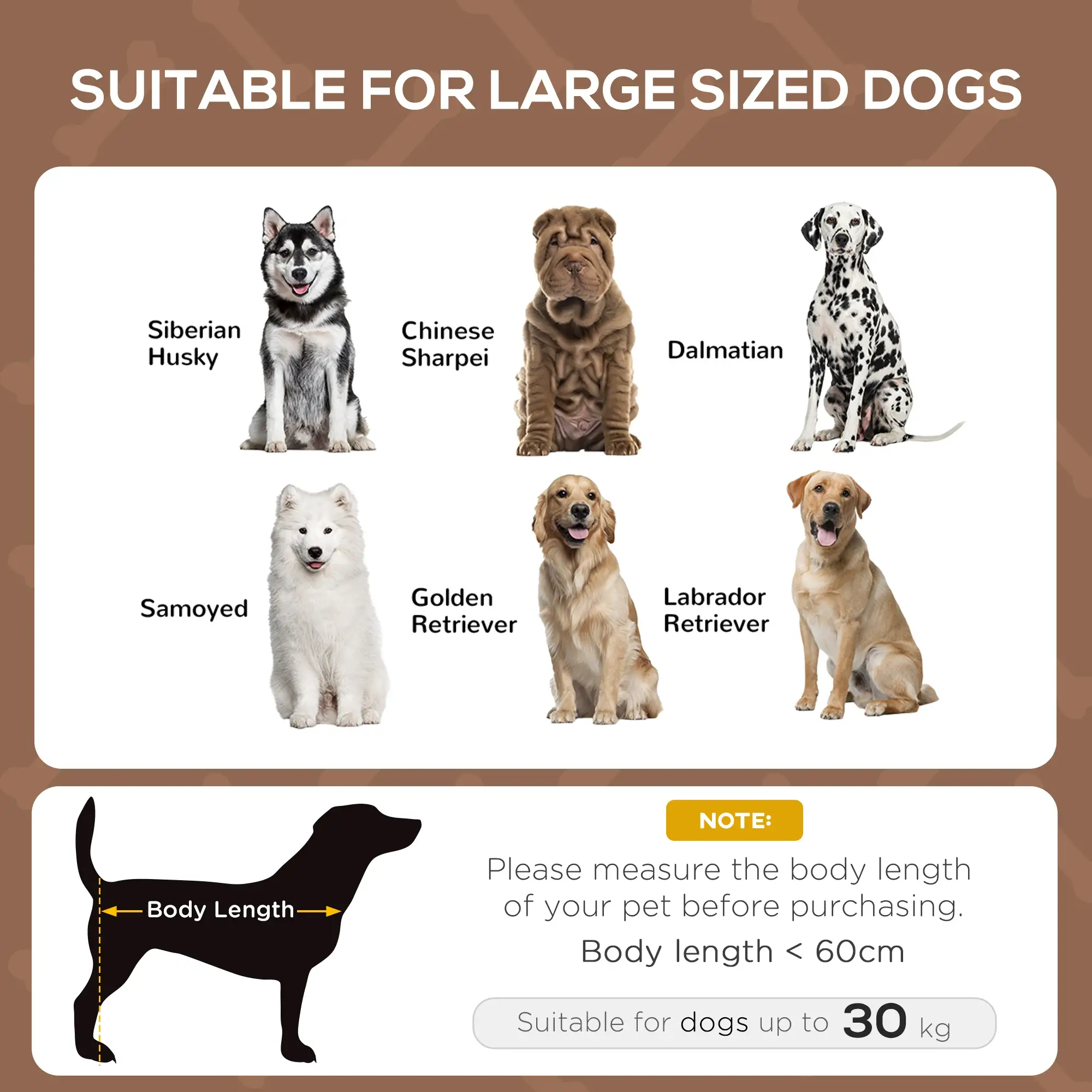 Elevated Dog Bed with Canopy, Portable Dog Cot, L Size, 36" x 30" x 35", Coffee - Image 4
