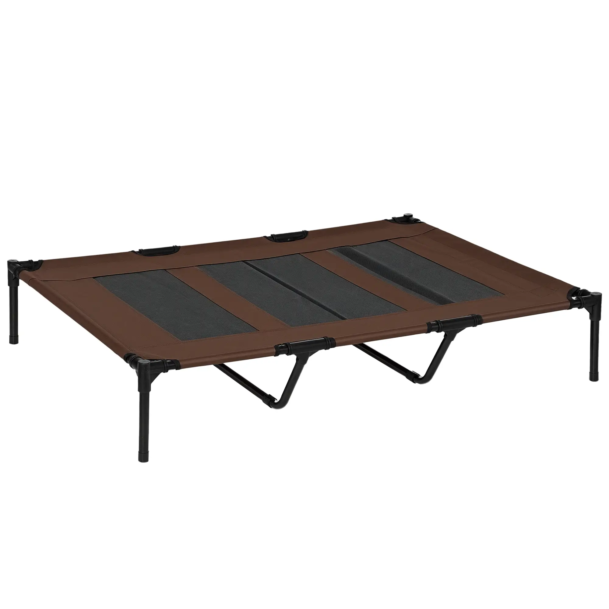 Elevated Dog Bed, XL Dog Cot, 48" x 36" x 9", Coffee