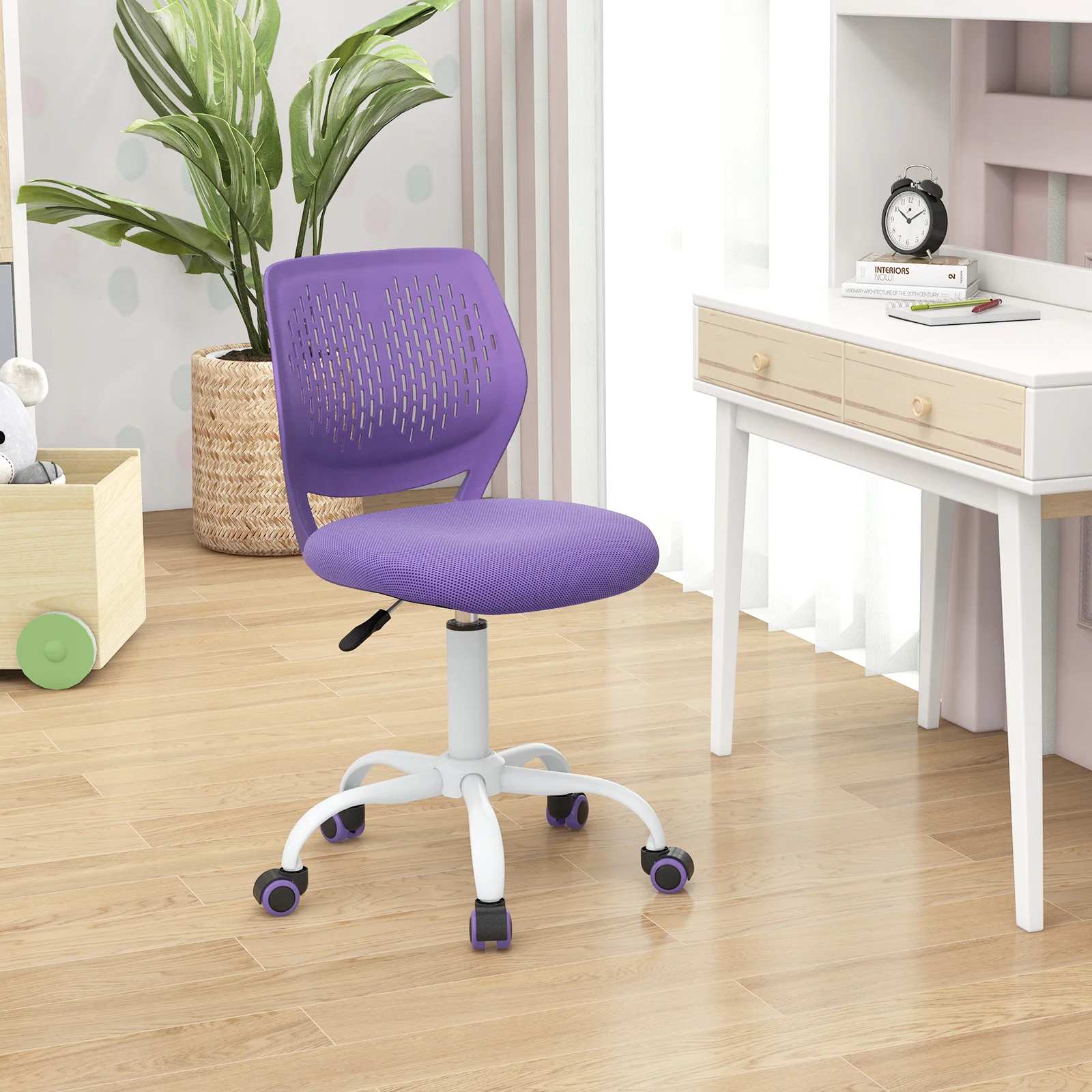 Ergonomic Children Study Chair, Adjustable Height, Purple - Image 6