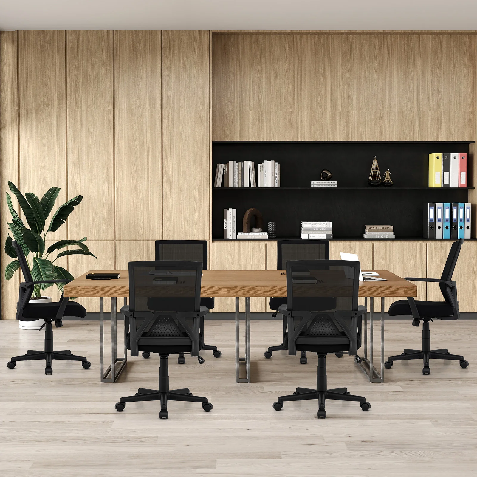 Ergonomic Desk Chair With Lumbar Support, Rocking Function, Black - Image 3