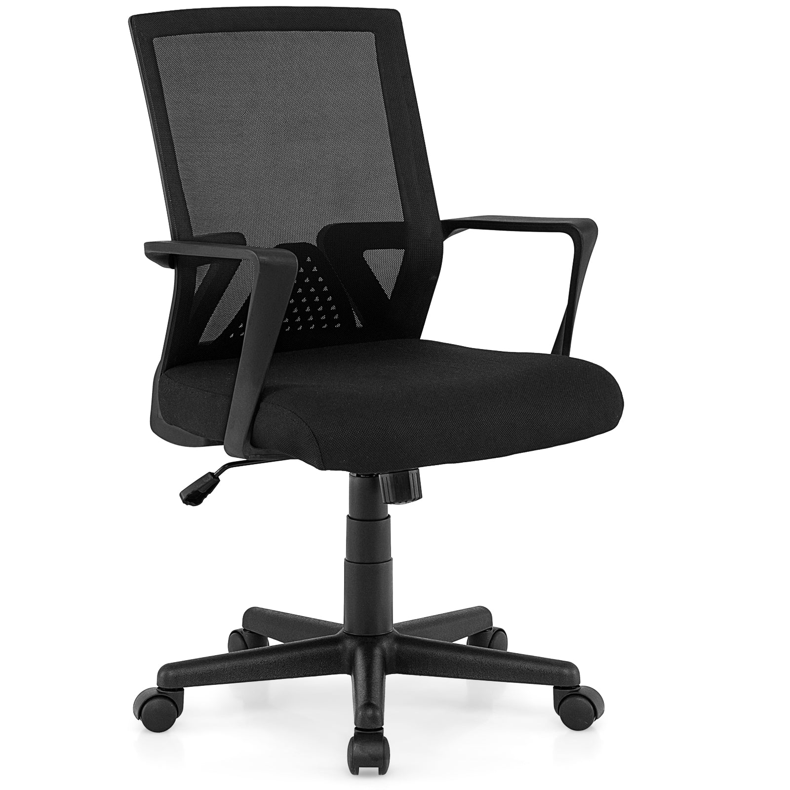 Ergonomic Desk Chair With Lumbar Support, Rocking Function, Black - Image 4