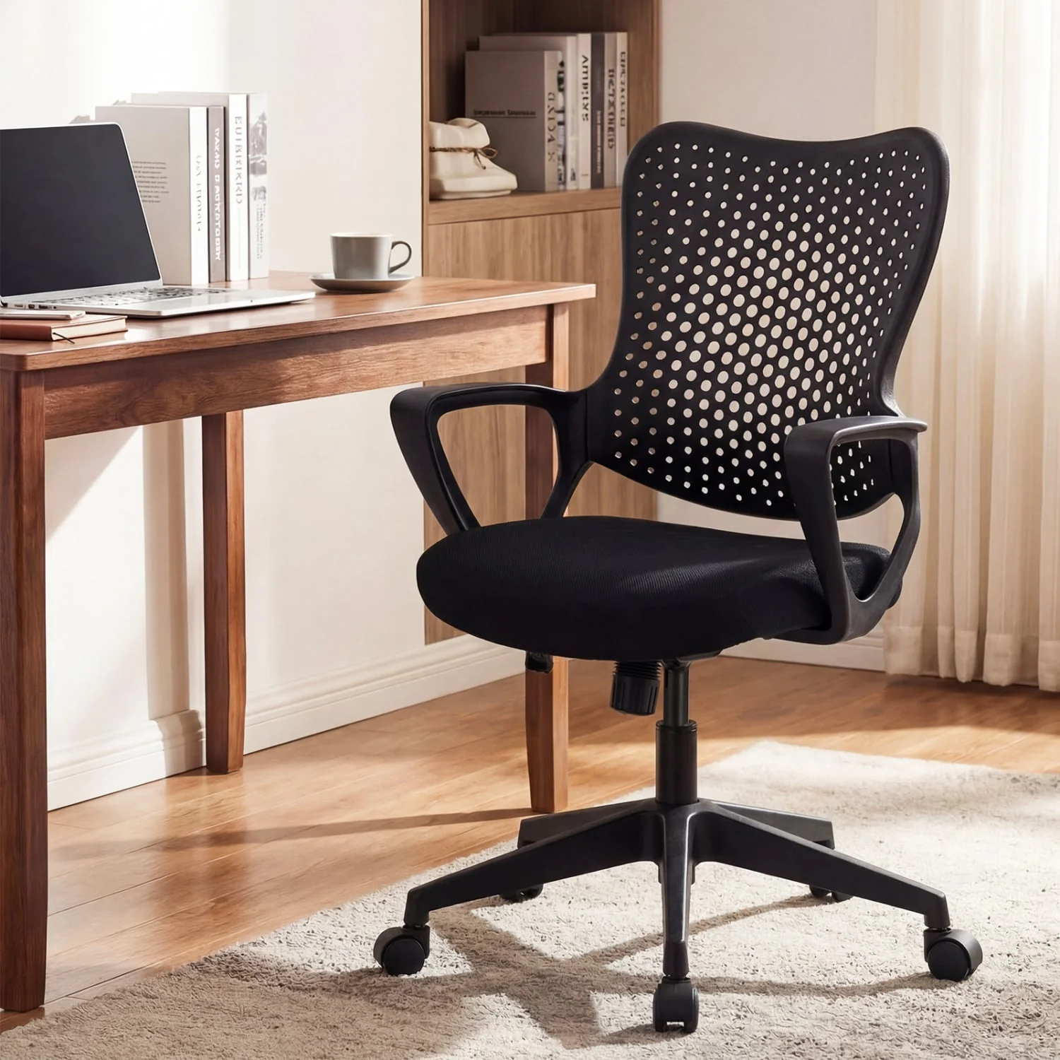 Ergonomic Office Chair, Adjustable Computer Desk Chair, Black - Image 2