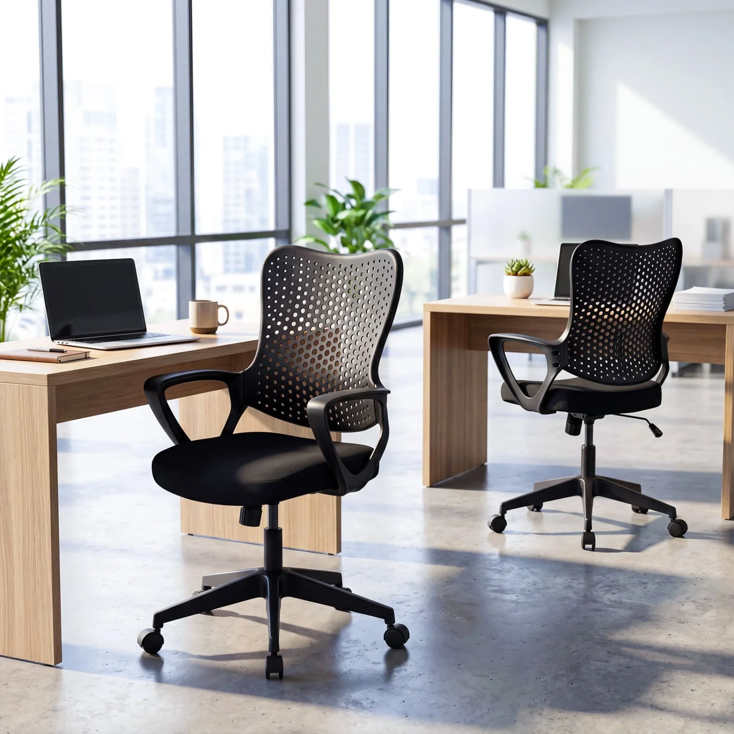 Ergonomic Office Chair, Adjustable Computer Desk Chair, Black - Image 3