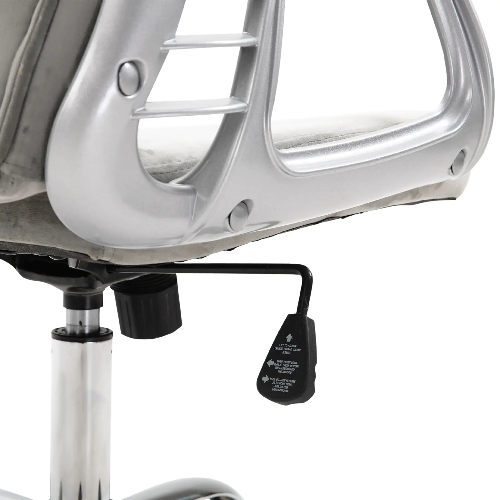 Ergonomic Office Chair, Adjustable Height, Padded Seat, Grey - Image 9