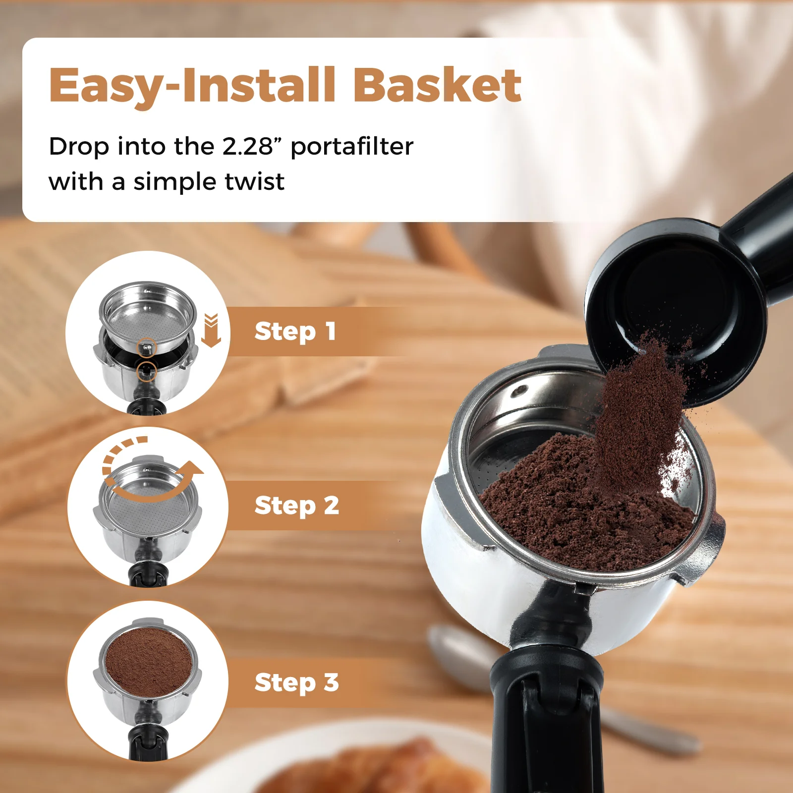 Espresso Machine 20 Bar Compact Stainless Steel Coffee Maker with Milk Frother, Silver - Image 10