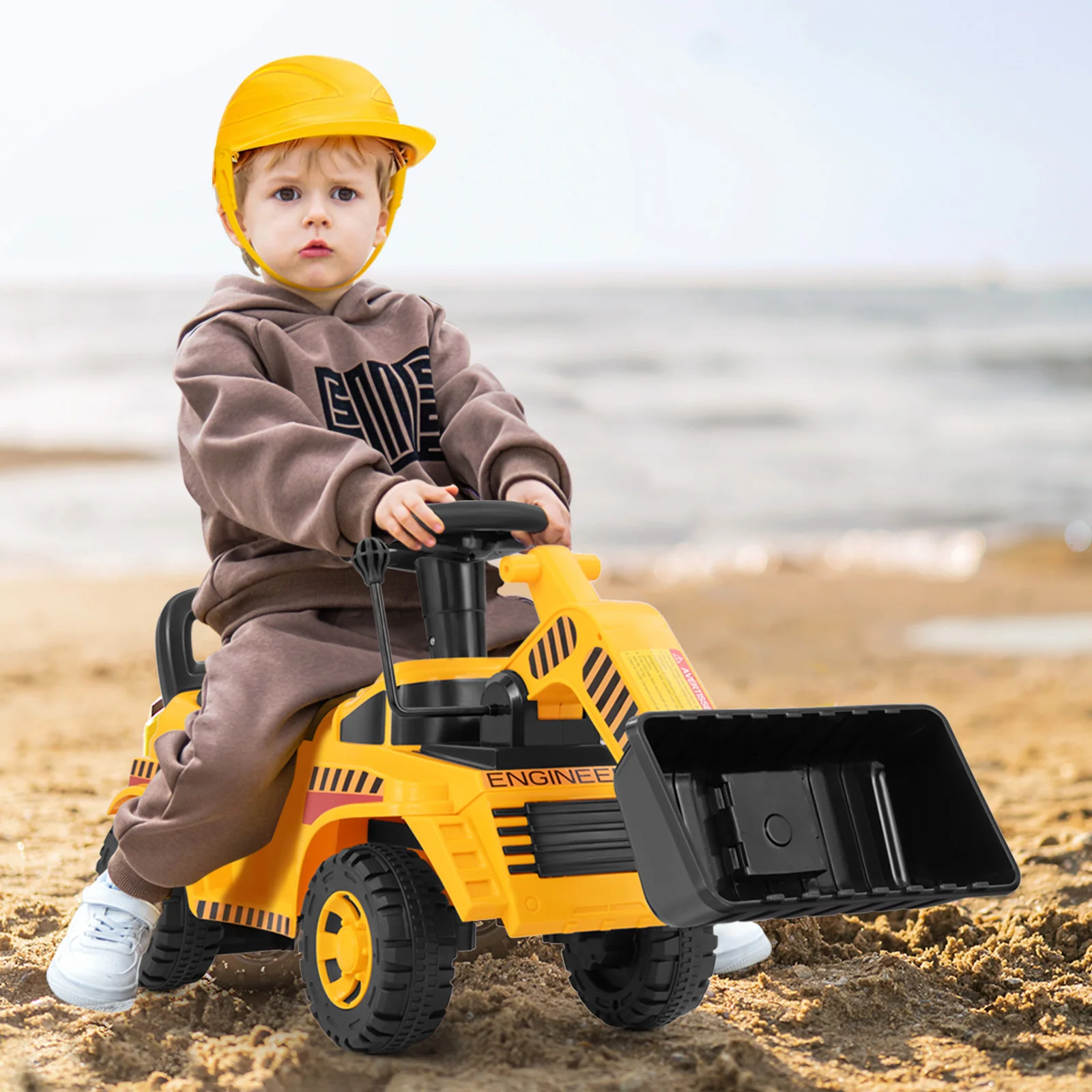 Excavator Digger Toy, Adjustable Bucket, Yellow - Image 2