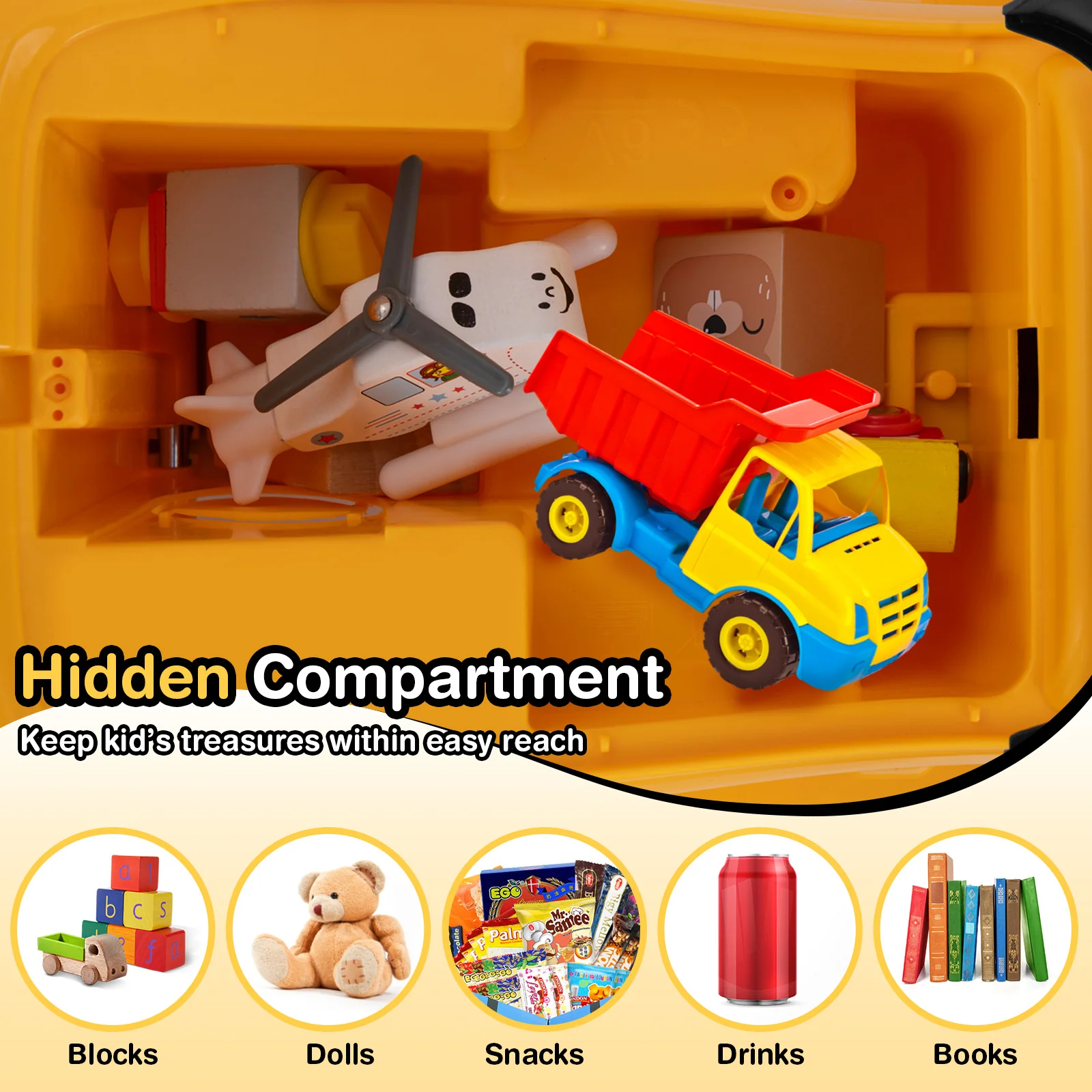 Excavator Digger Toy, Adjustable Bucket, Yellow - Image 9