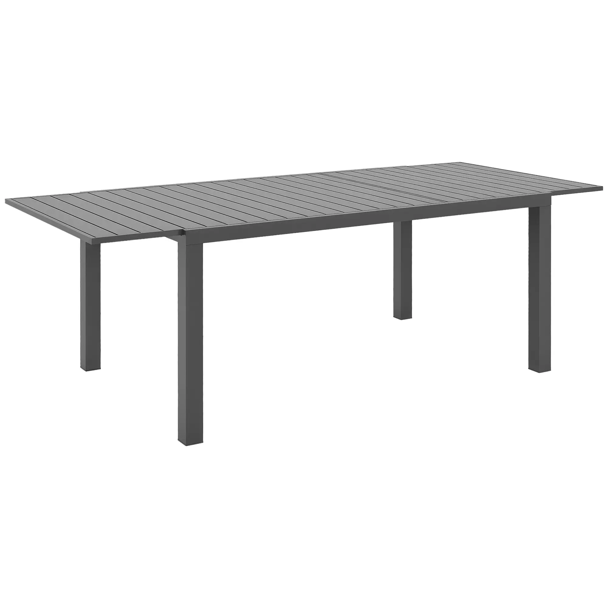 Expandable Aluminum Outdoor Dining Table, 6-8 People, Charcoal Grey - Image 11