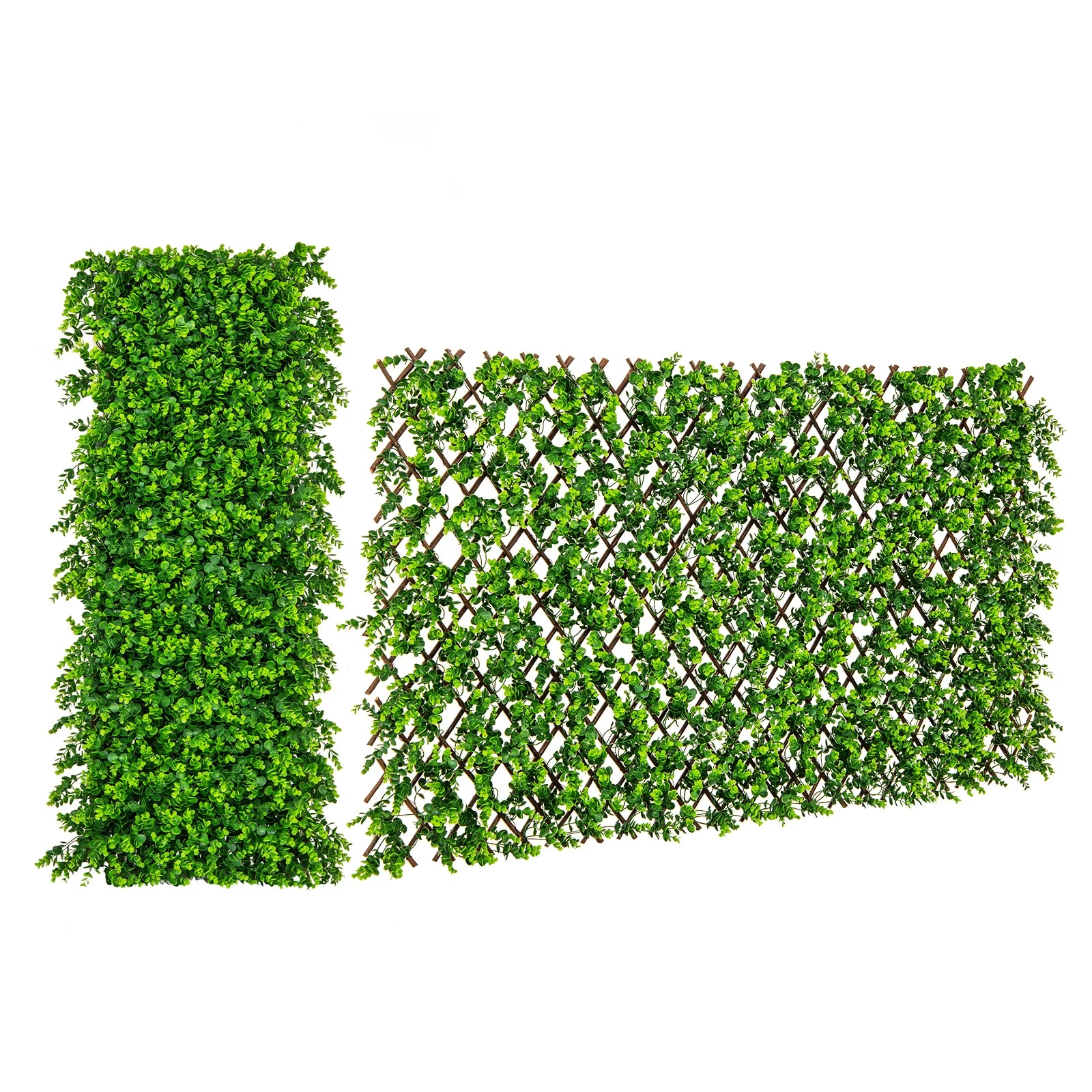 Expandable Fence Privacy Screen, Sun-Protective Artificial Hedge, Green - Image 4