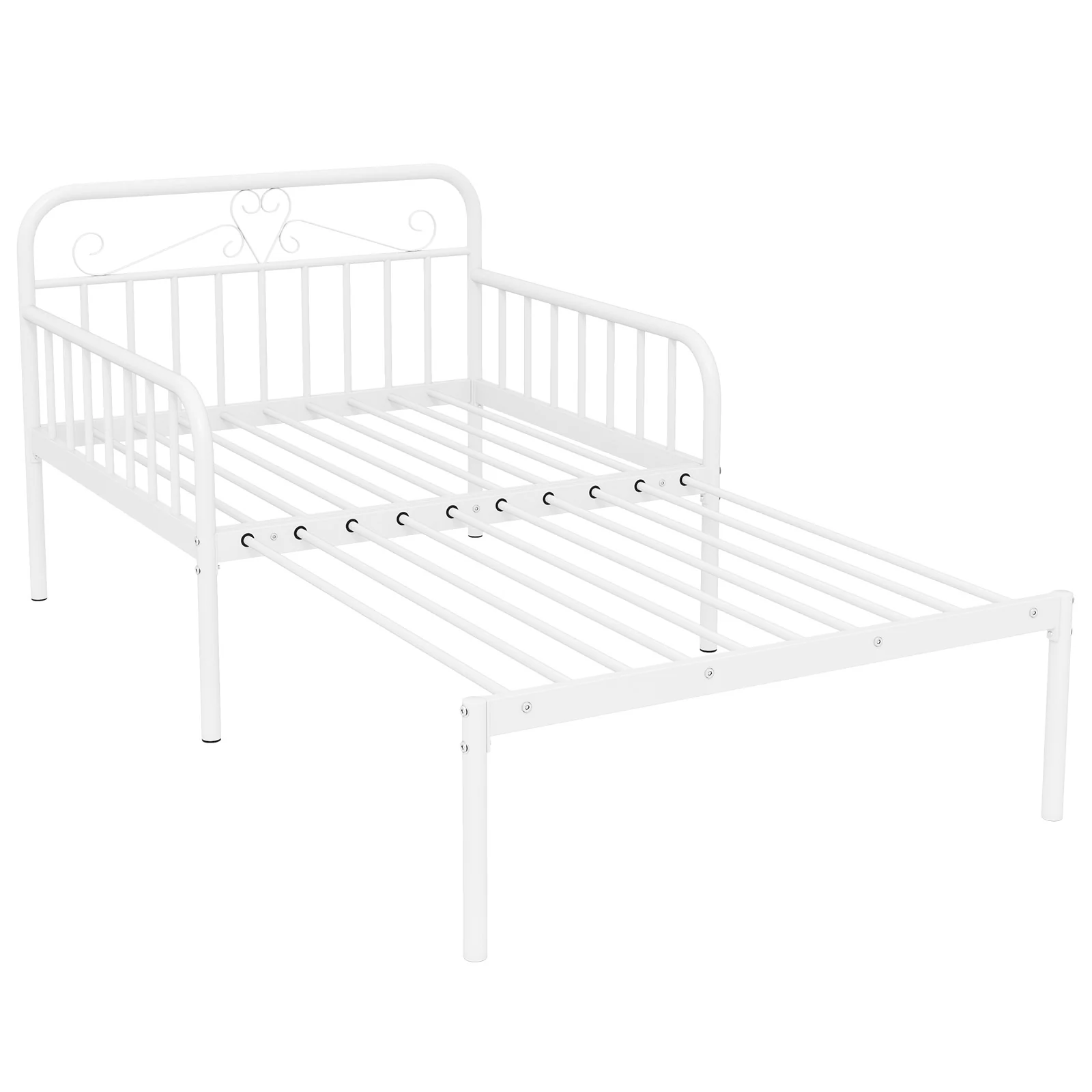Extendable Metal Daybed To Twin Size Bed, White