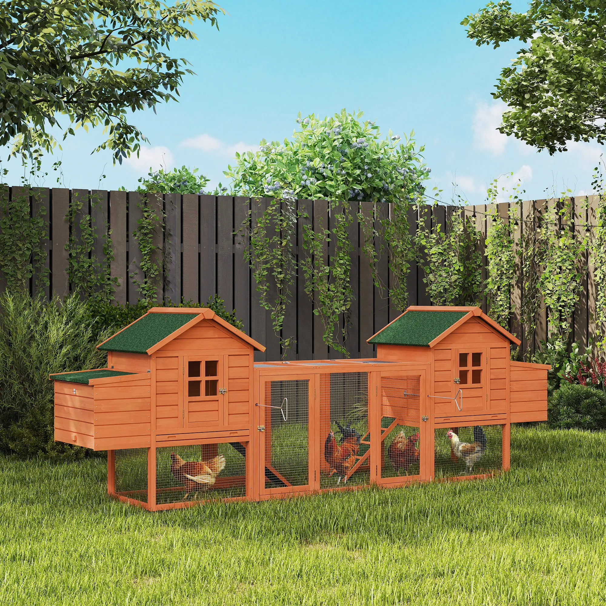 Extra Large Chicken Coop, Wooden Poultry House, Rabbit Hutch, Outdoor Run - Image 8