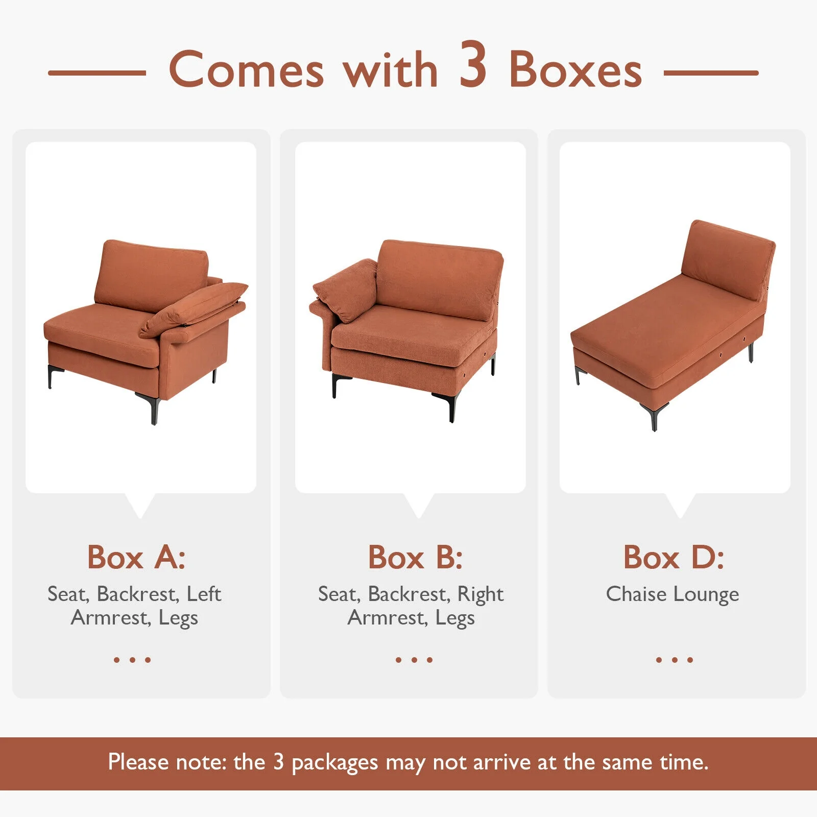 Extra Large Modular L-Shaped Sectional Sofa, Reversible Chaise, 4-5 People, Red - Image 10