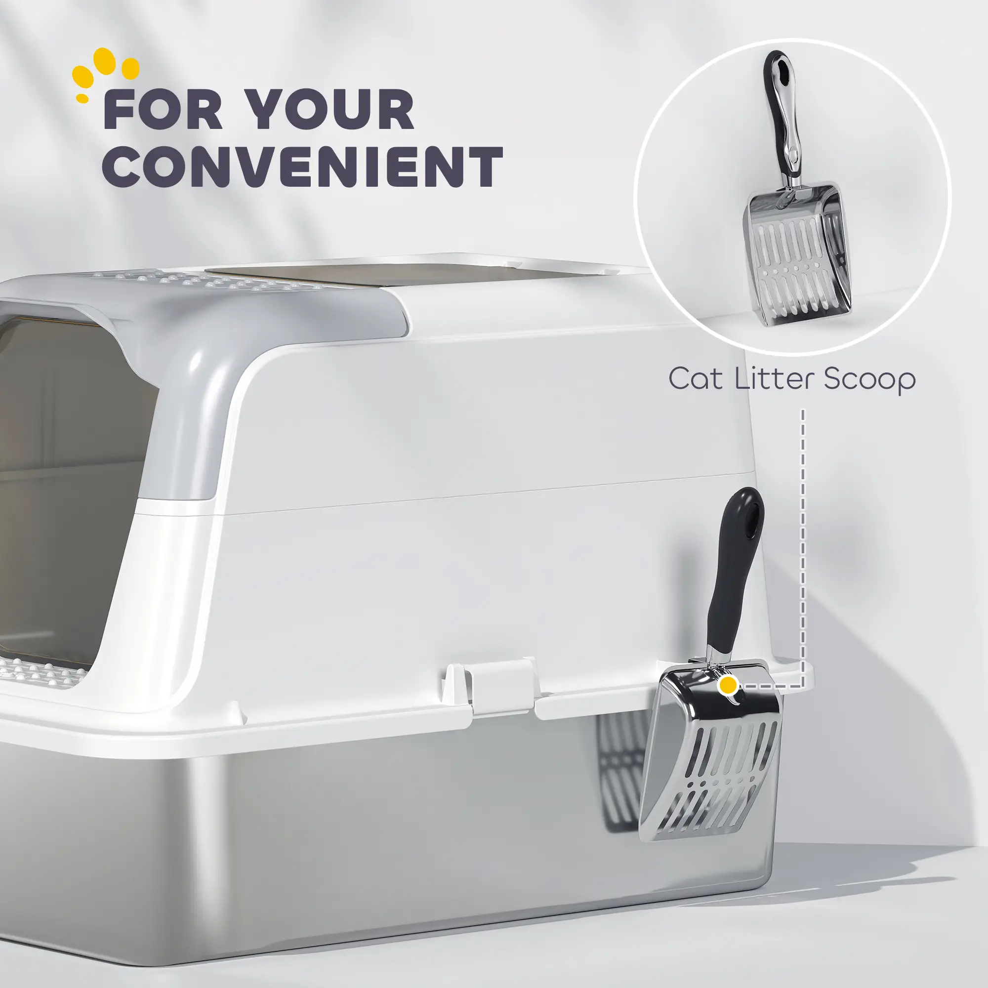 Extra Large Stainless Steel Litter Box, Enclosed for Big Cats - Image 7