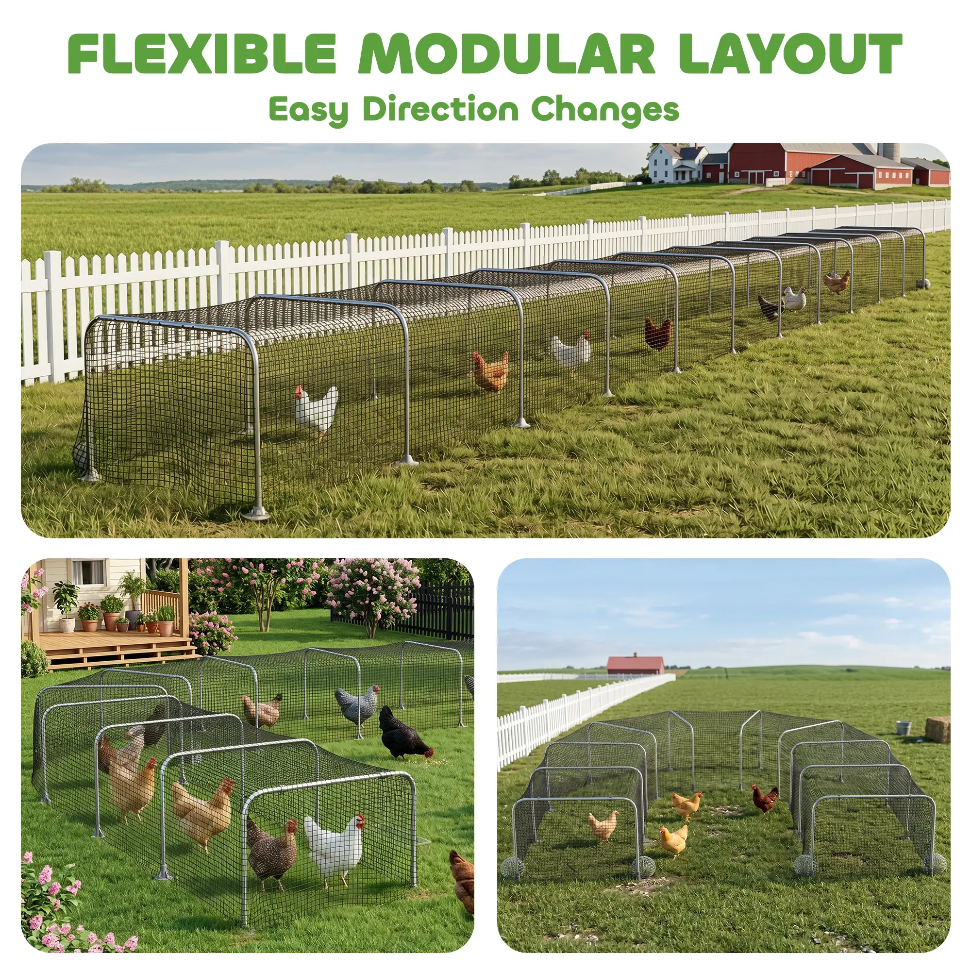 Extra Long Chicken Tunnel for Outside, 354" x 39" Galvanized Steel Chicken Run for 10-15 Chickens or Ducks - Image 7