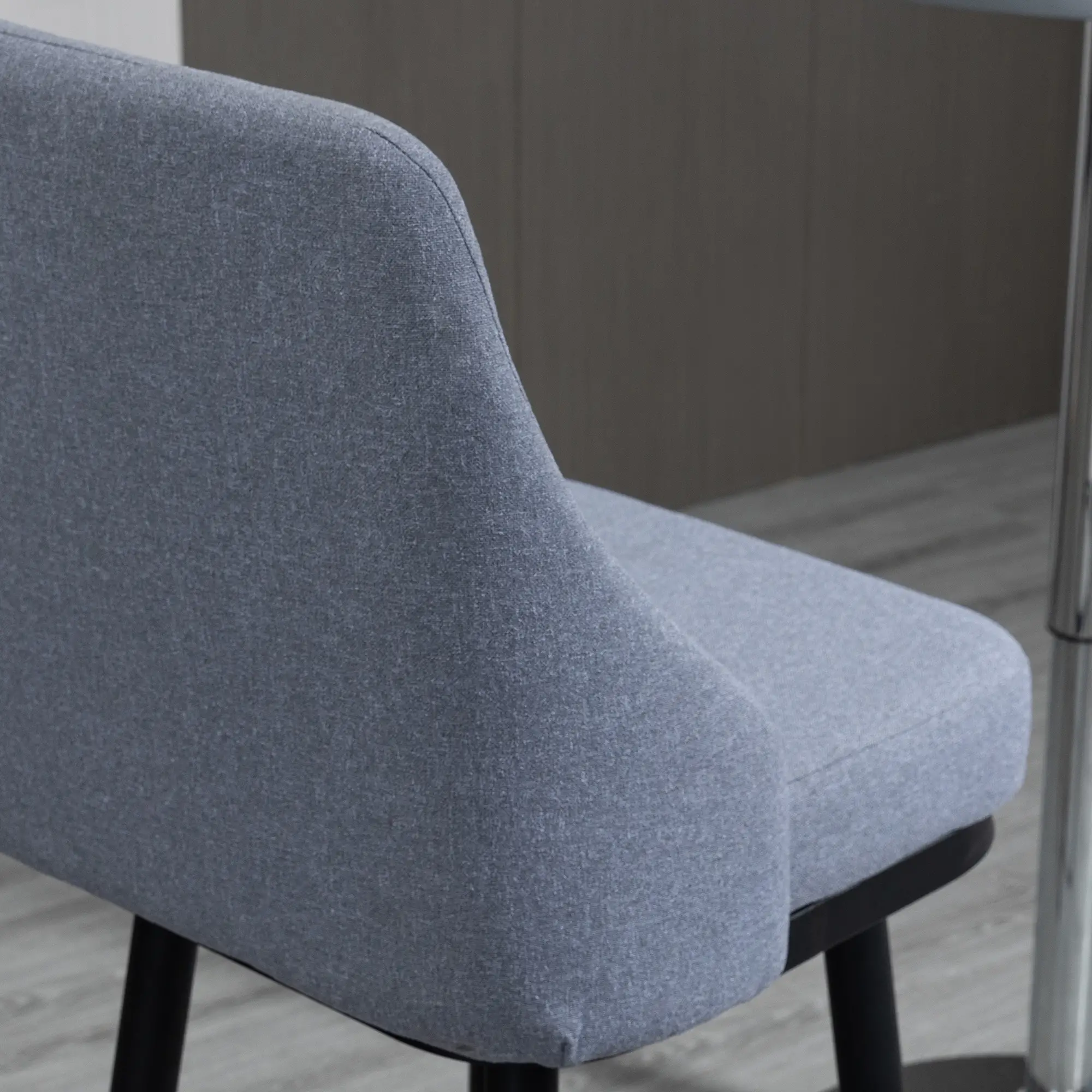Extra Tall Bar Stools Set of 2, 360° Swivel, Steel Legs Footrest, Light Grey - Image 13