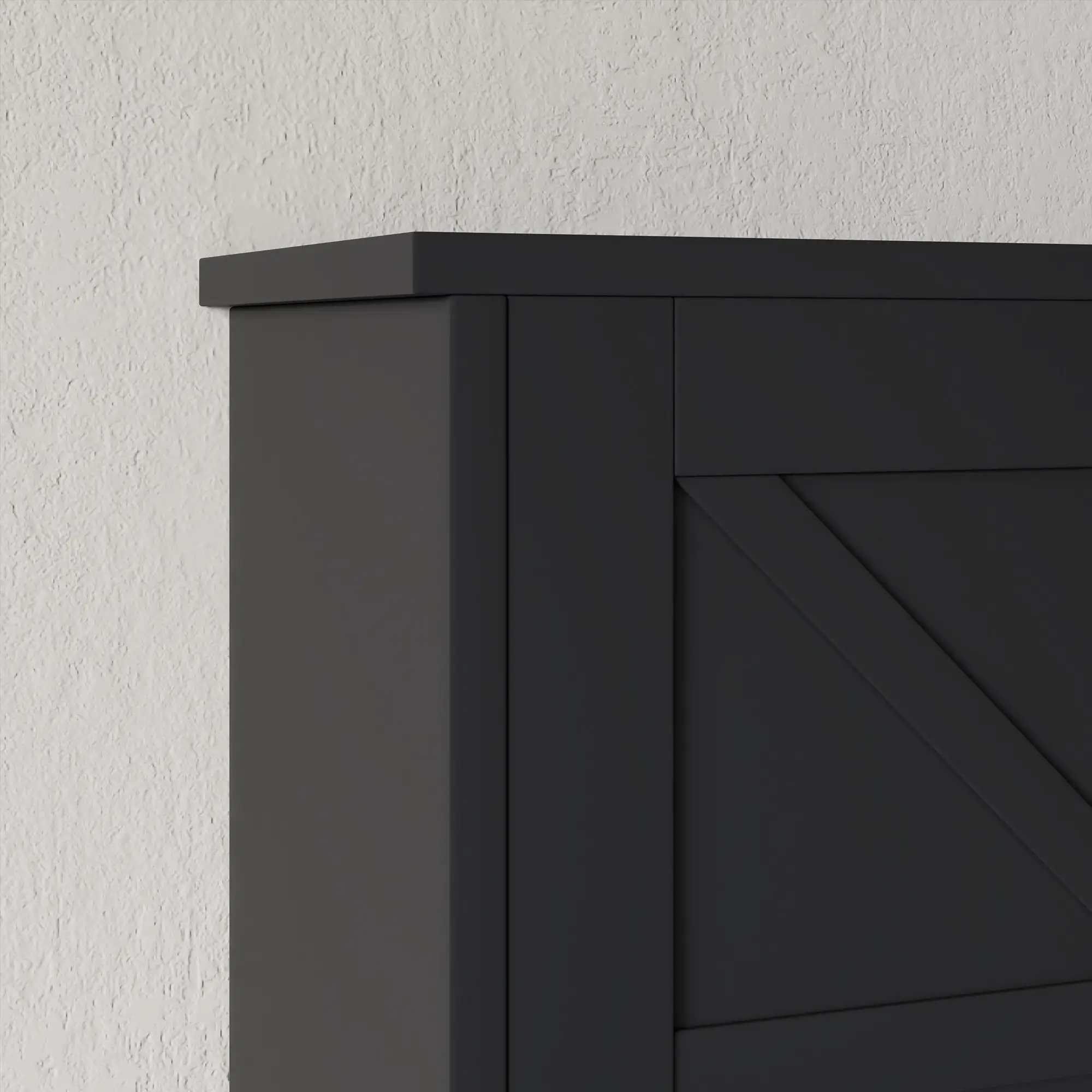 Farmhouse Bathroom Medicine Cabinet, Barn Doors, Adjustable Shelf, Black - Image 10