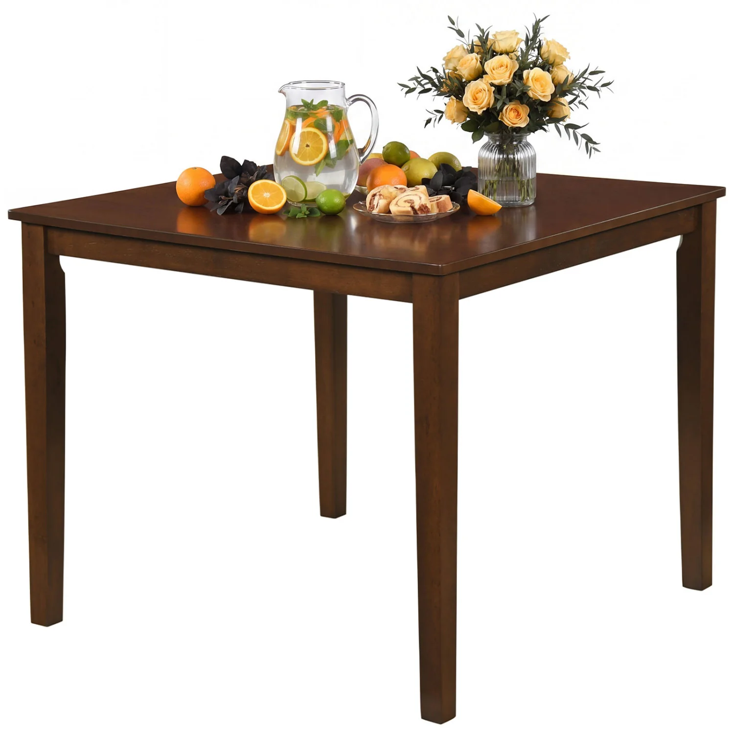 Farmhouse Dining Table, 35" Square, Walnut - Image 4