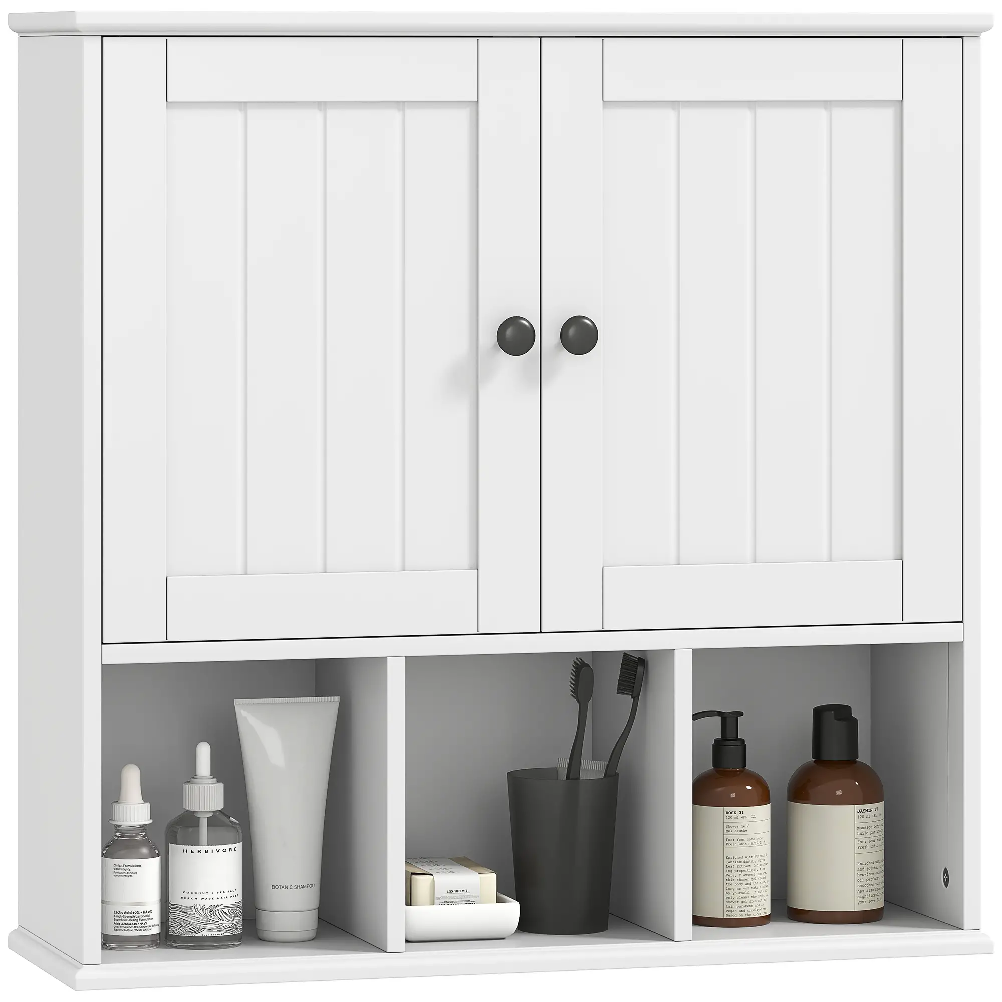 Farmhouse Wall Mounted Medicine Cabinet, Adjustable Shelf, White - Image 11