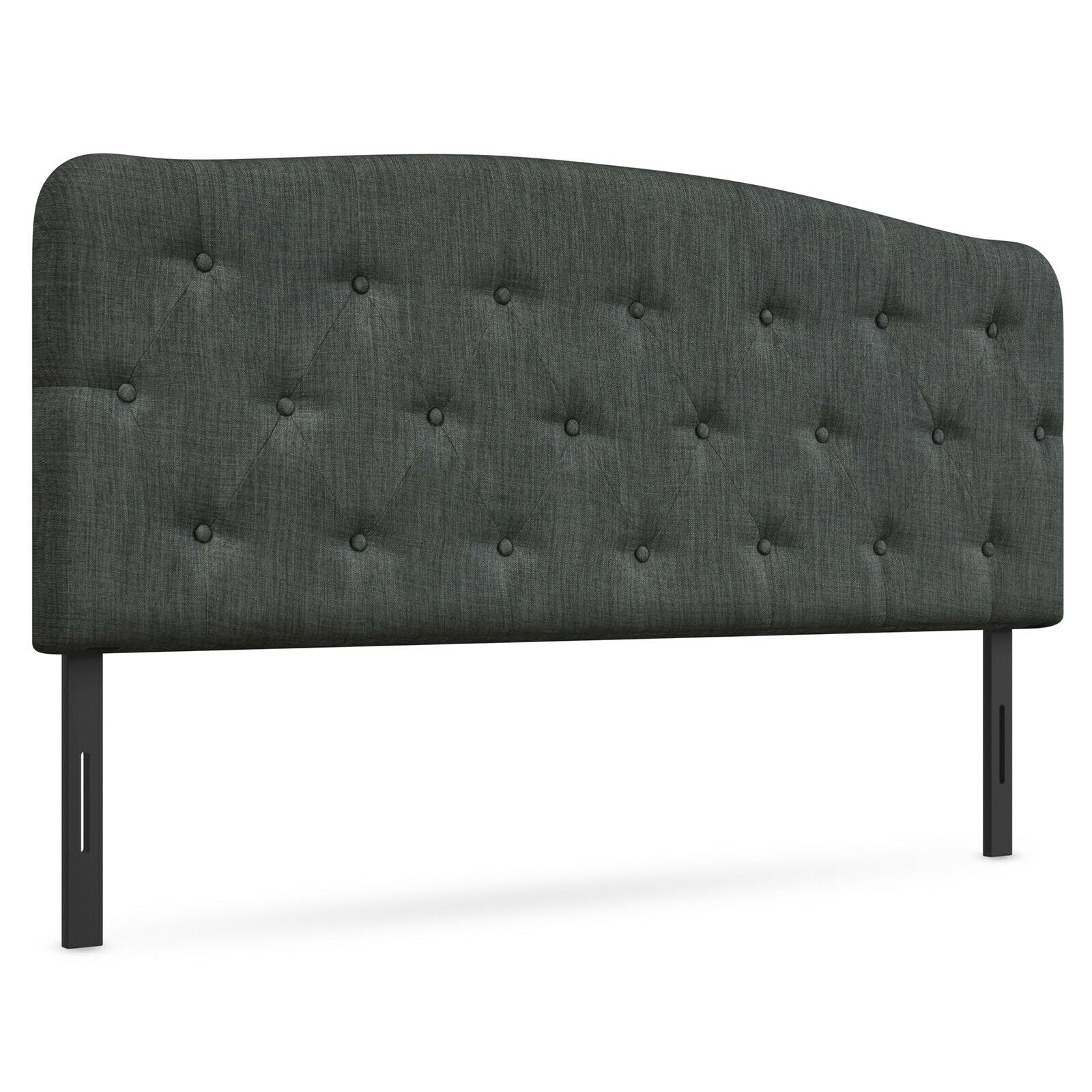 Faux Linen Headboard, Adjustable Heights, Gray - Image 4