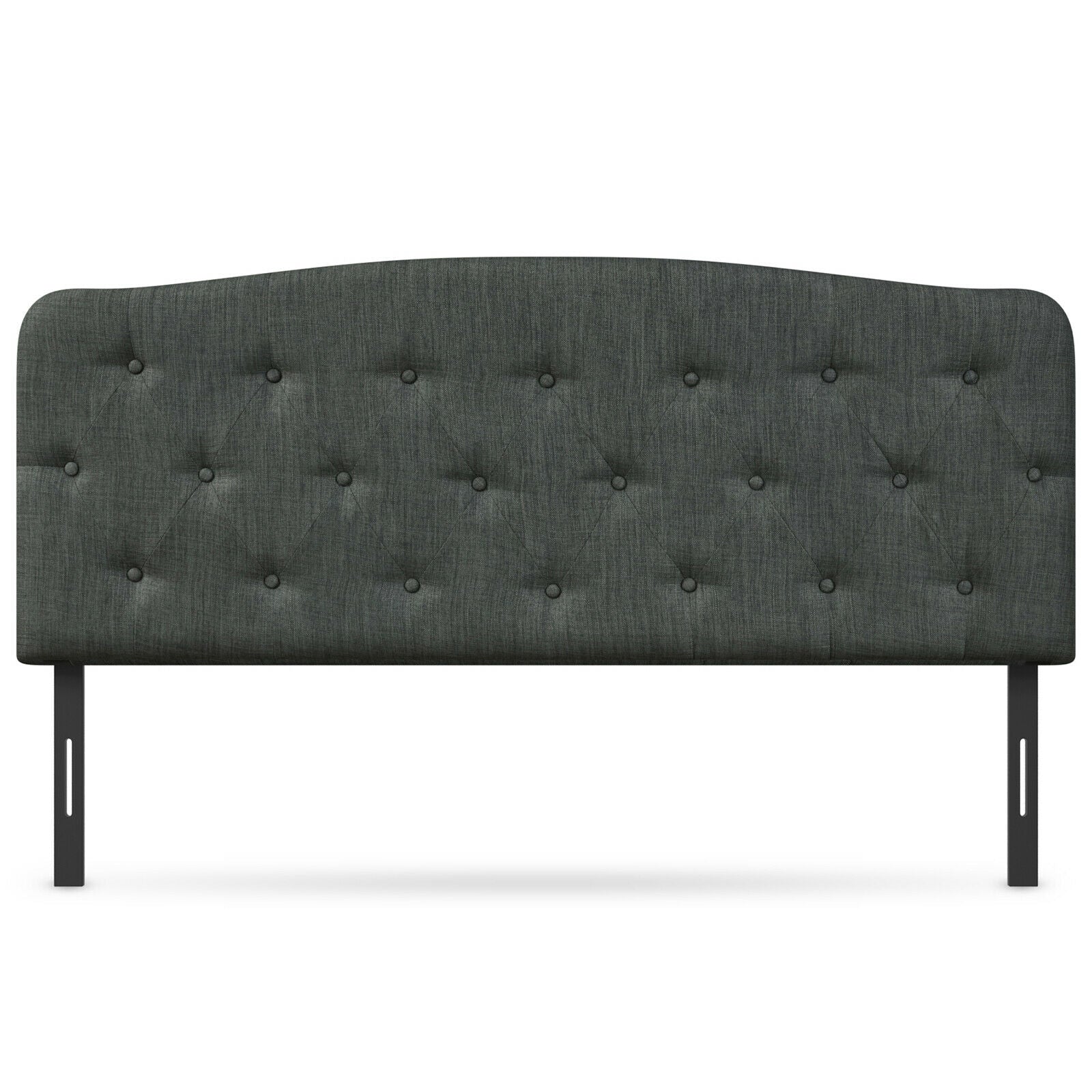 Faux Linen Headboard, Adjustable Heights, Gray - Image 5