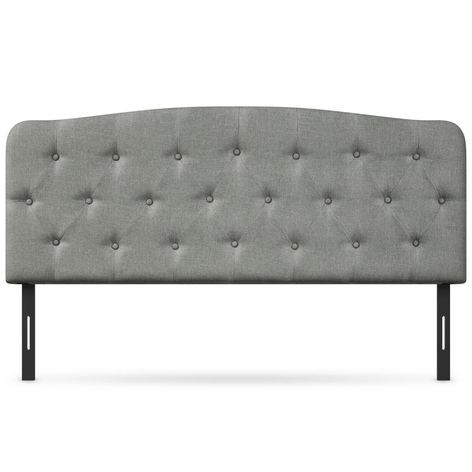 Faux Linen Headboard, Adjustable Heights, Light Gray - Image 5