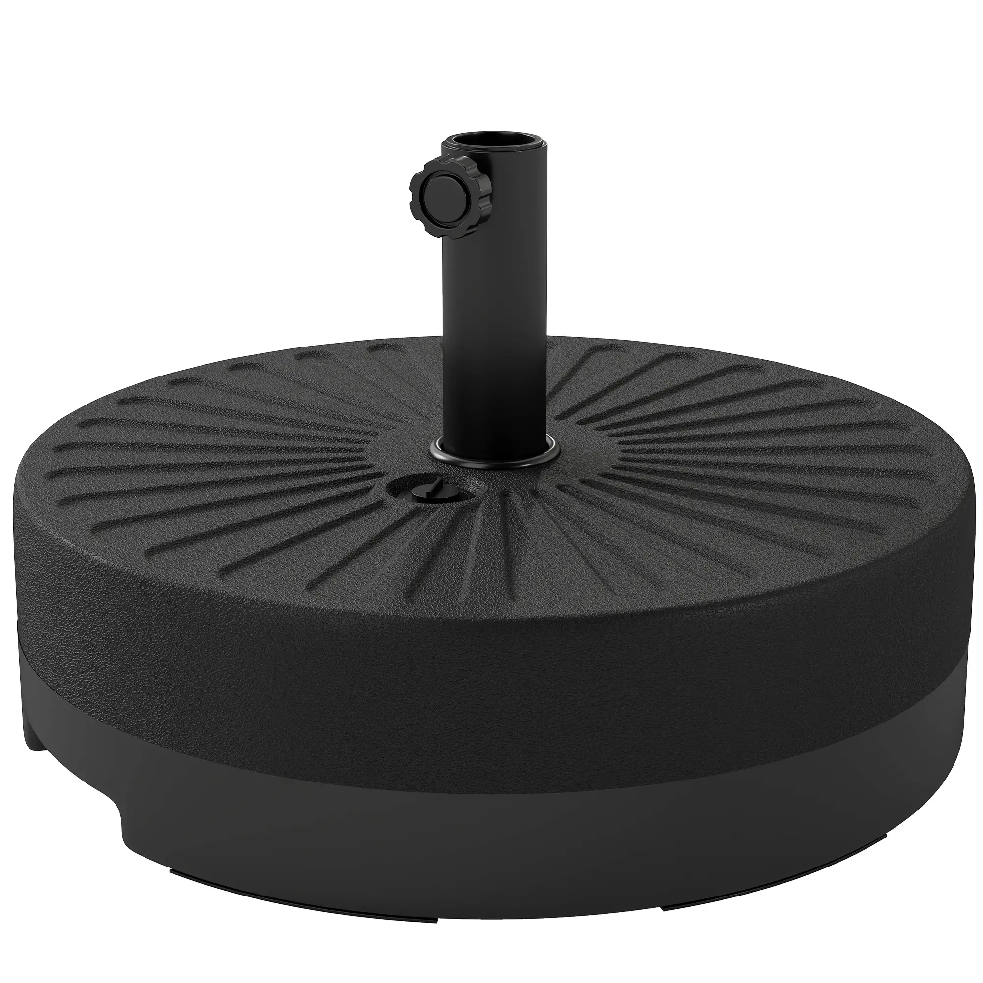Fillable Umbrella Base, 20 Inch, Water Sand Filled Stand, Fit 1.5"/1.9" Pole