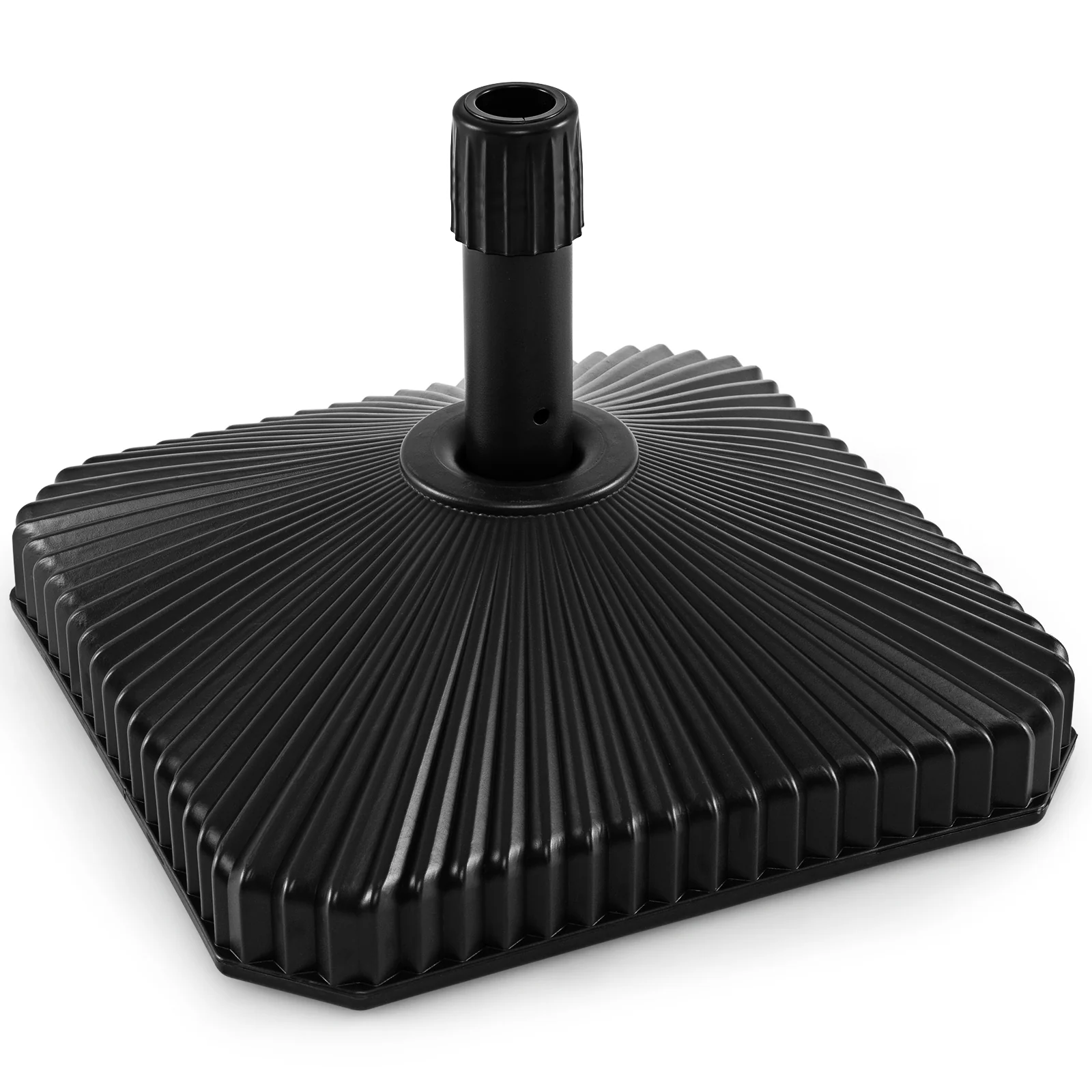 Fillable Umbrella Base, Shell Texture, 3 Coupler Sizes, Black