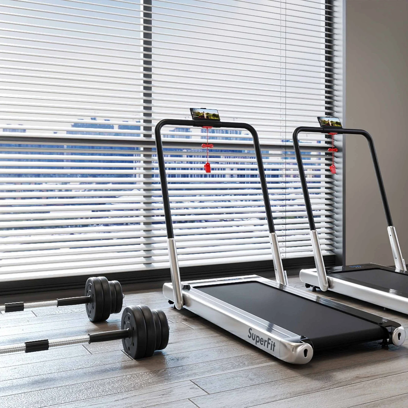 Fitness Room Set: Dumbbell Weight Set+3-in-1 3HP Folding Treadmill - Image 3