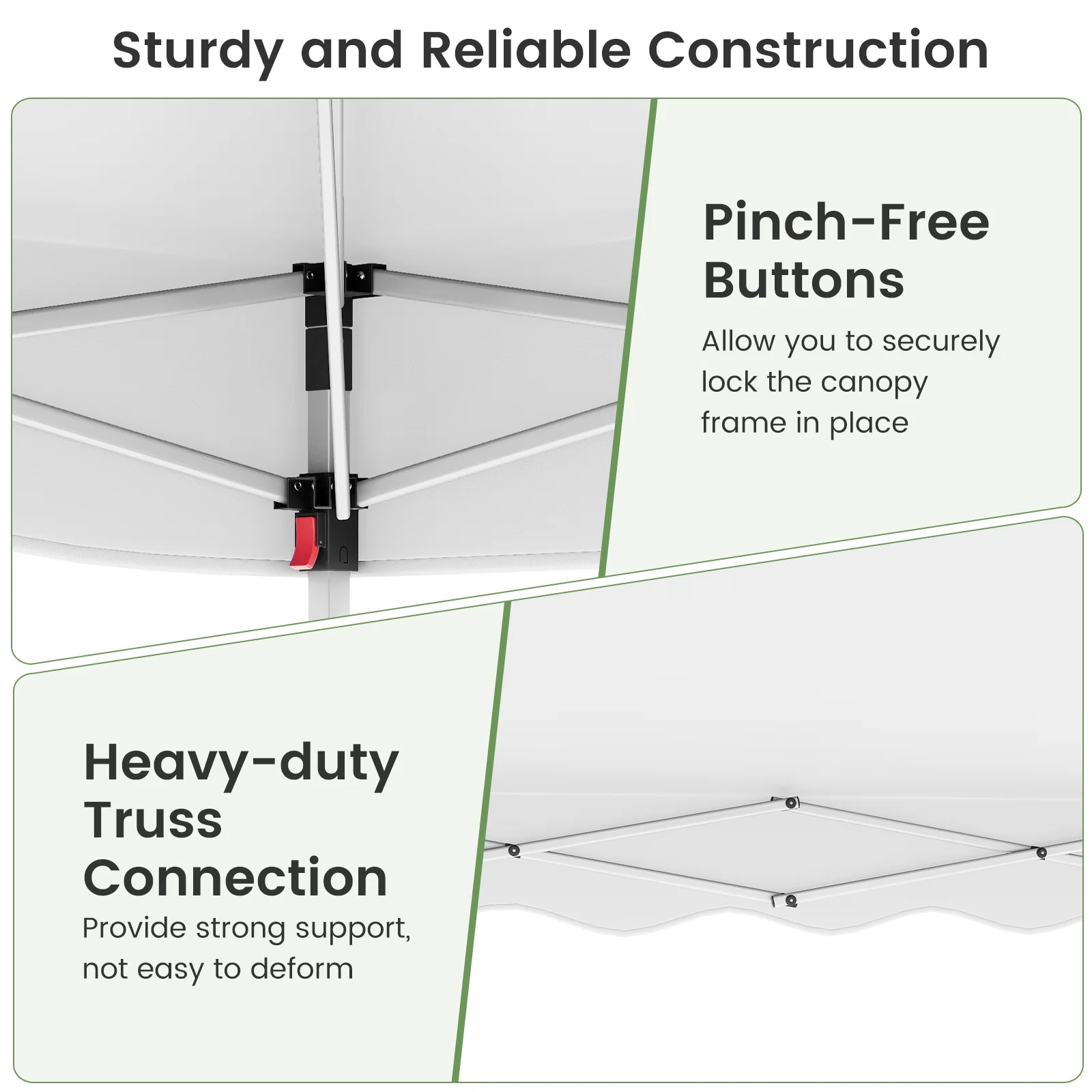 Foldable 10 X 10 Feet Pop Up Canopy Tent, Wheeled Bag, White - Image 8
