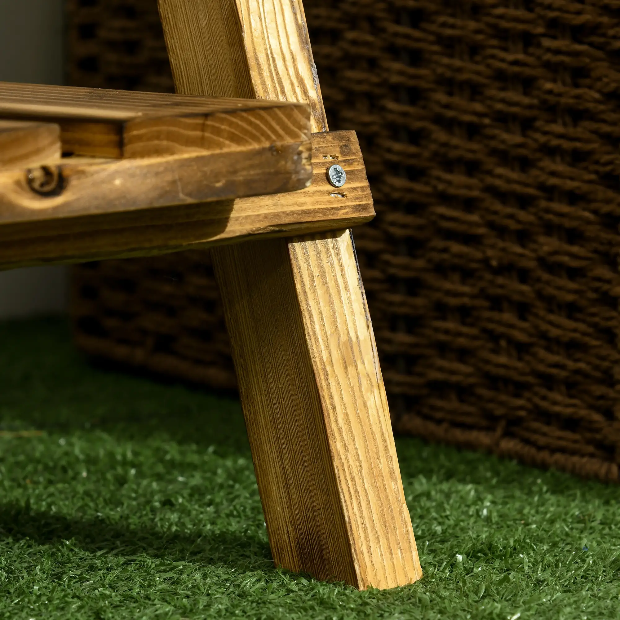 Foldable 3-Tier Wooden Plant Stand, Garden Indoor Outdoor, 24" x 14" x 37" - Image 9