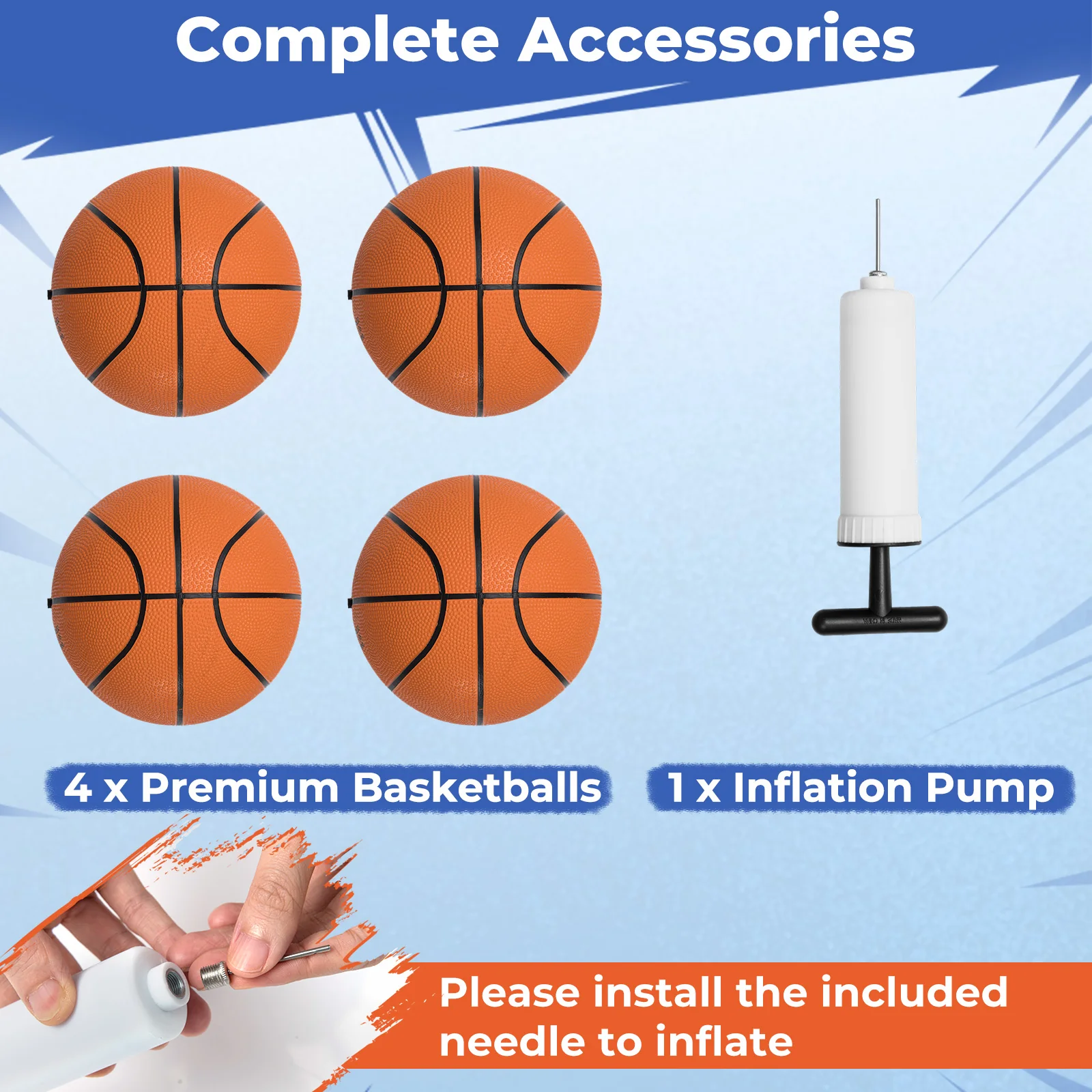 Foldable Basketball Arcade Game Kids Basketball Hoop Machine with 8 Exciting Playing Modes - Image 10