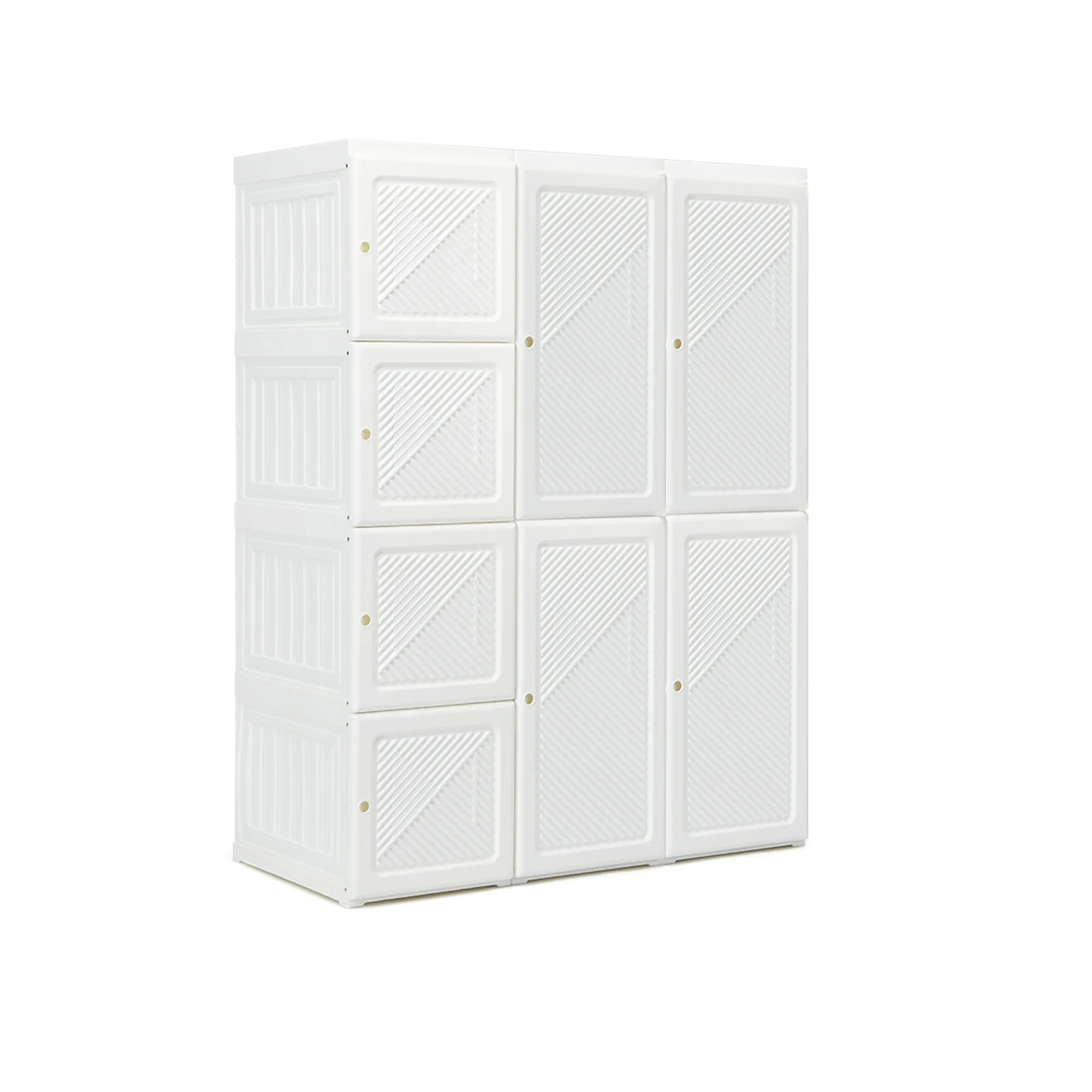 Foldable Closet Organizer, 8 Cubby Storage, White - Image 3
