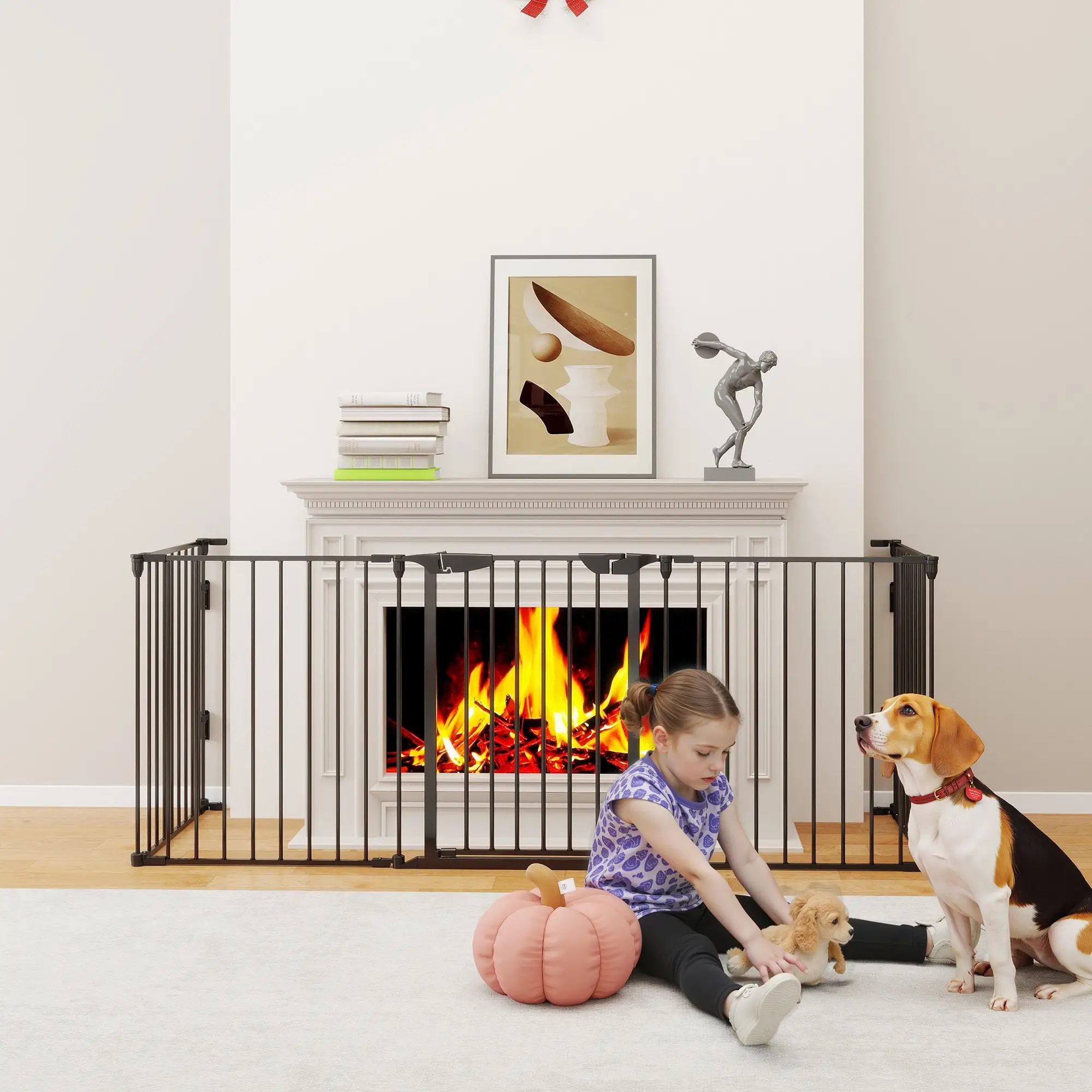 Foldable Dog Playpen, Indoor for Small Medium Dogs, Black - Image 2