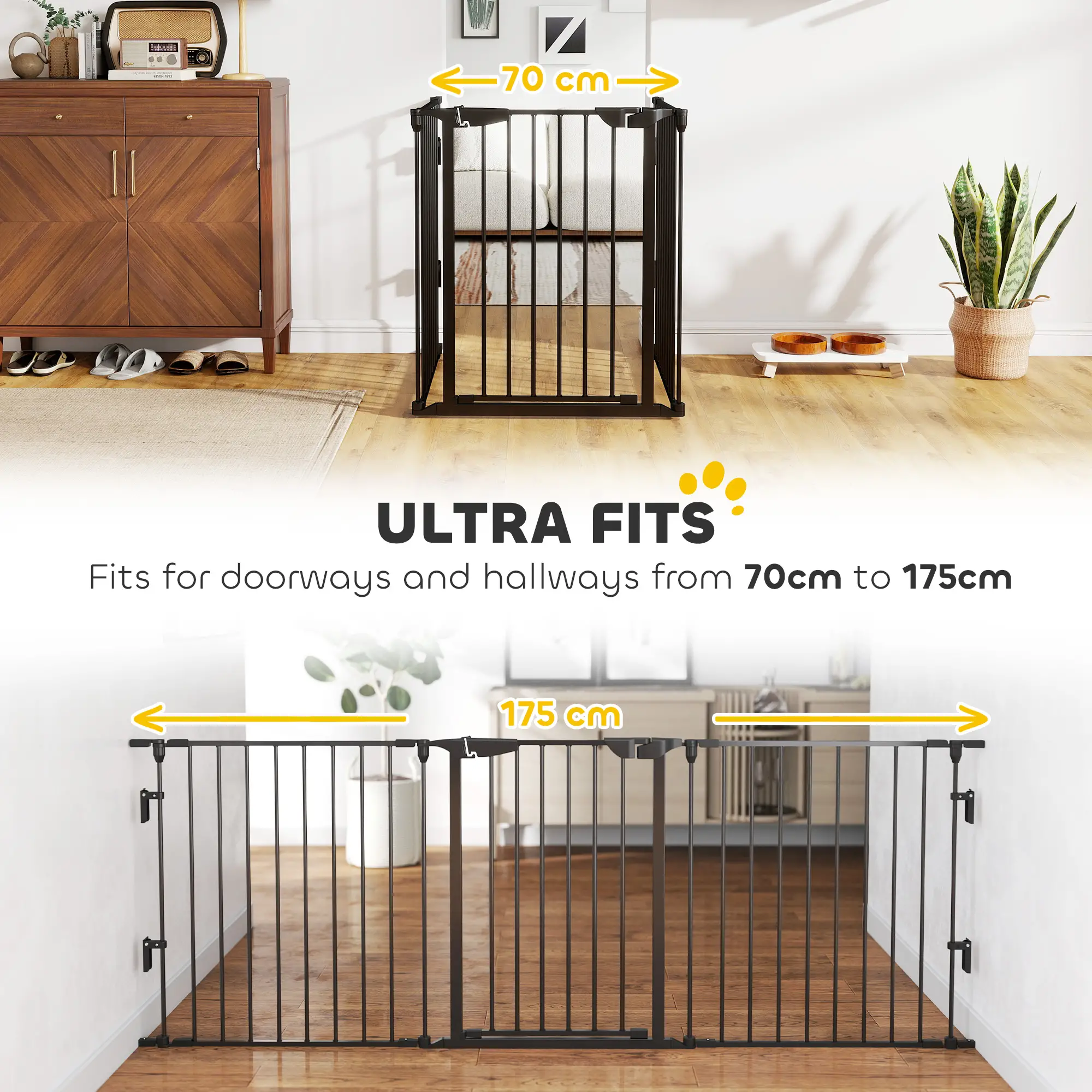 Foldable Dog Playpen, Indoor for Small Medium Dogs, Black - Image 9
