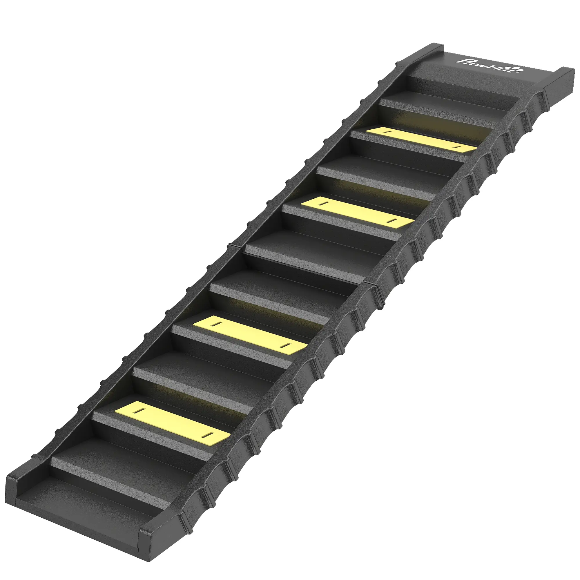 Foldable Dog Ramp With Anti-Slip Steps, Pet Stairs For Senior Pets, Black