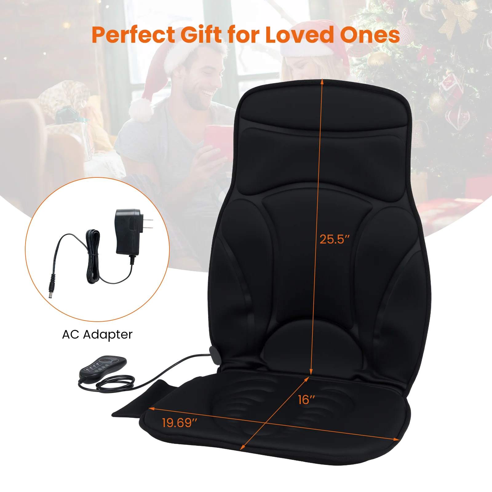 Foldable Full Body Massage Mat with 10 Vibration Motors, Black - Image 5