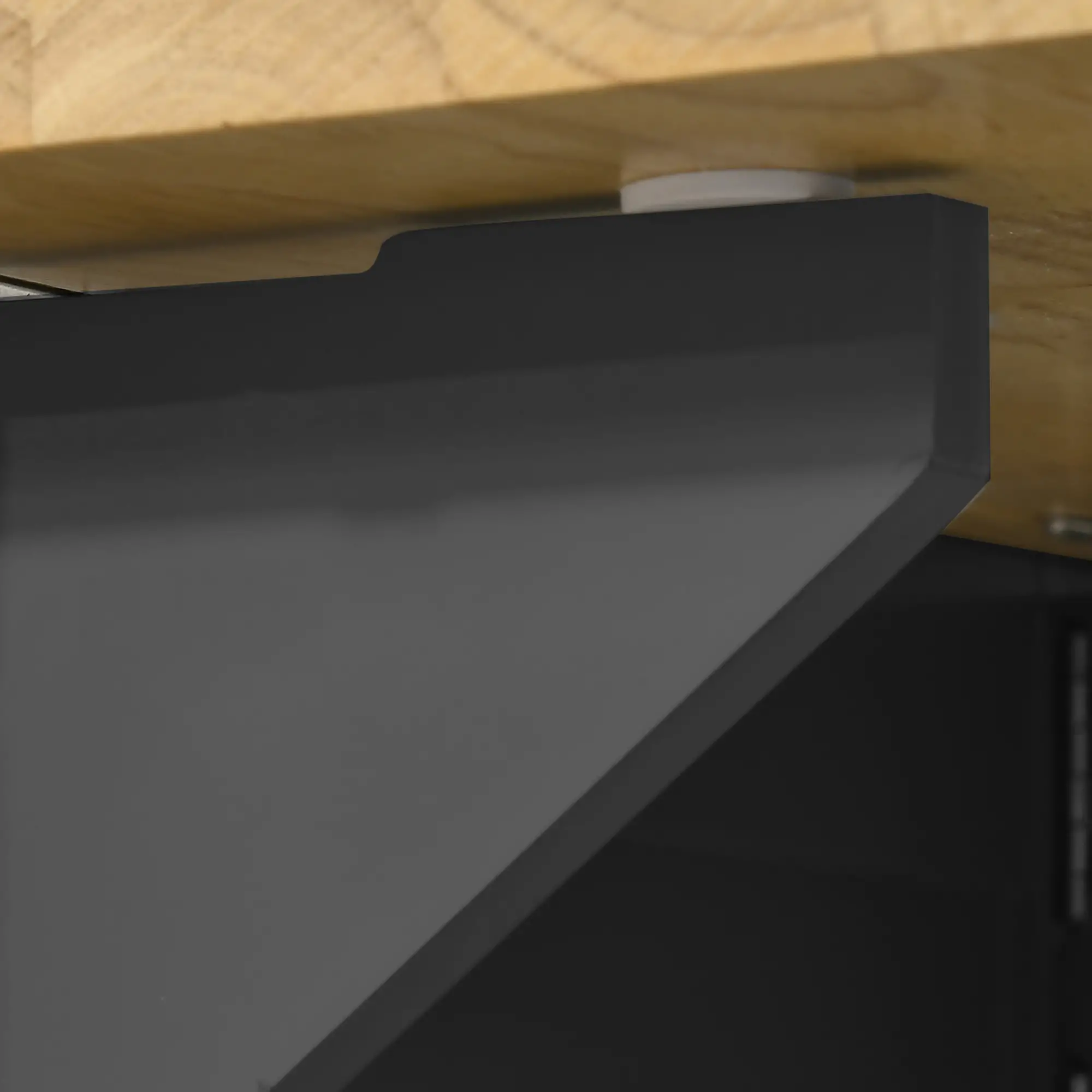 Foldable Kitchen Island With Storage Drawer, Farmhouse Rolling Cart, Black - Image 10