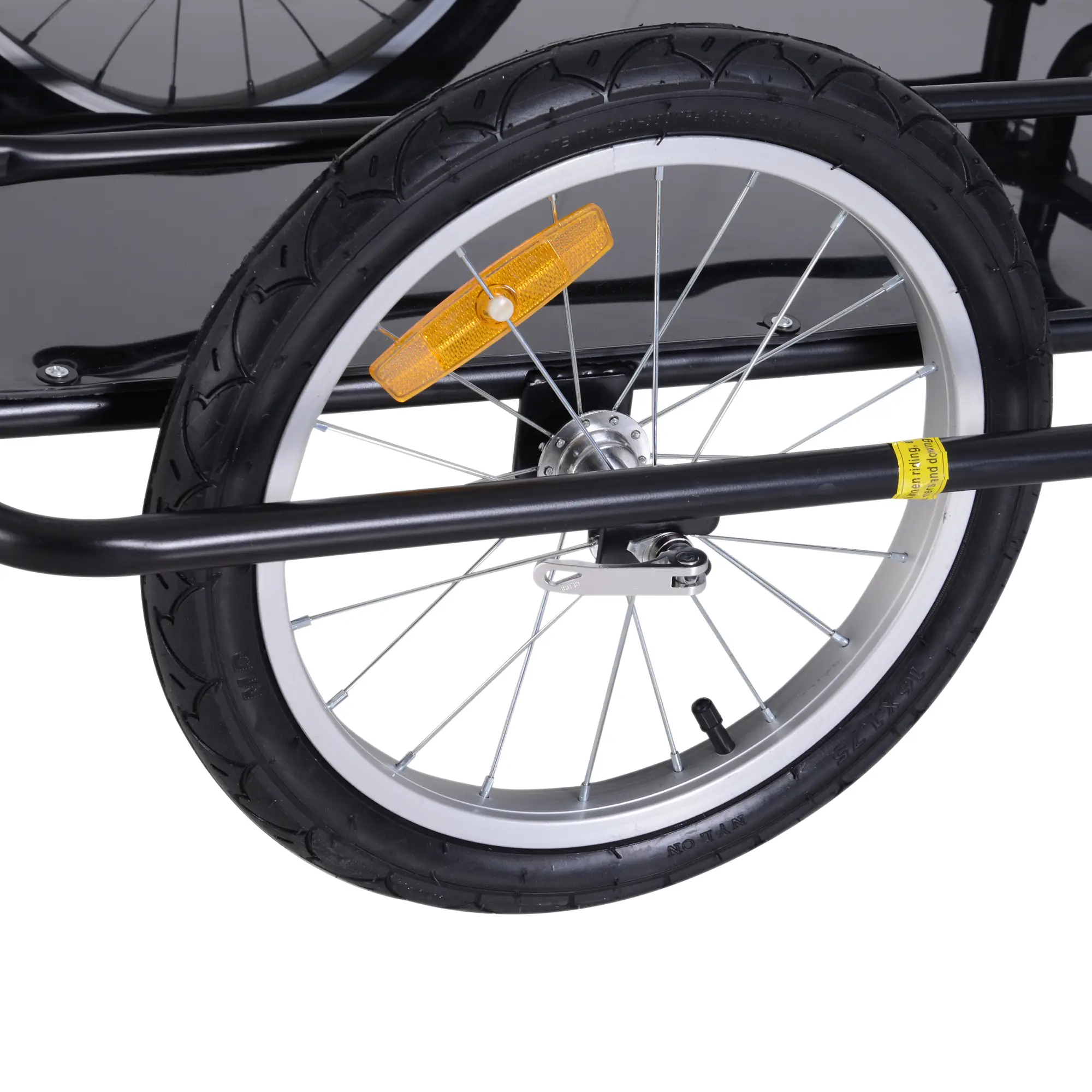 Folding Bicycle Cargo Trailer, Bike Cart Carrier, Hitch, Black - Image 10