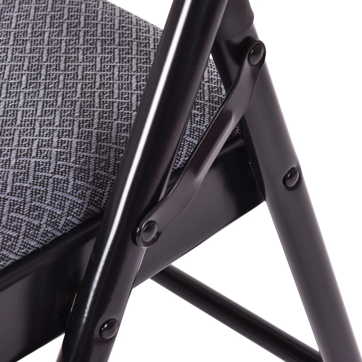 Folding Chair Set, Upholstered Seat, Fabric Backrest - Image 10